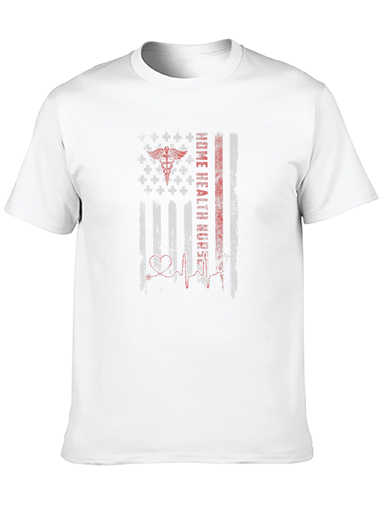 Home Health Nurse Flag Graphic T-Shirt