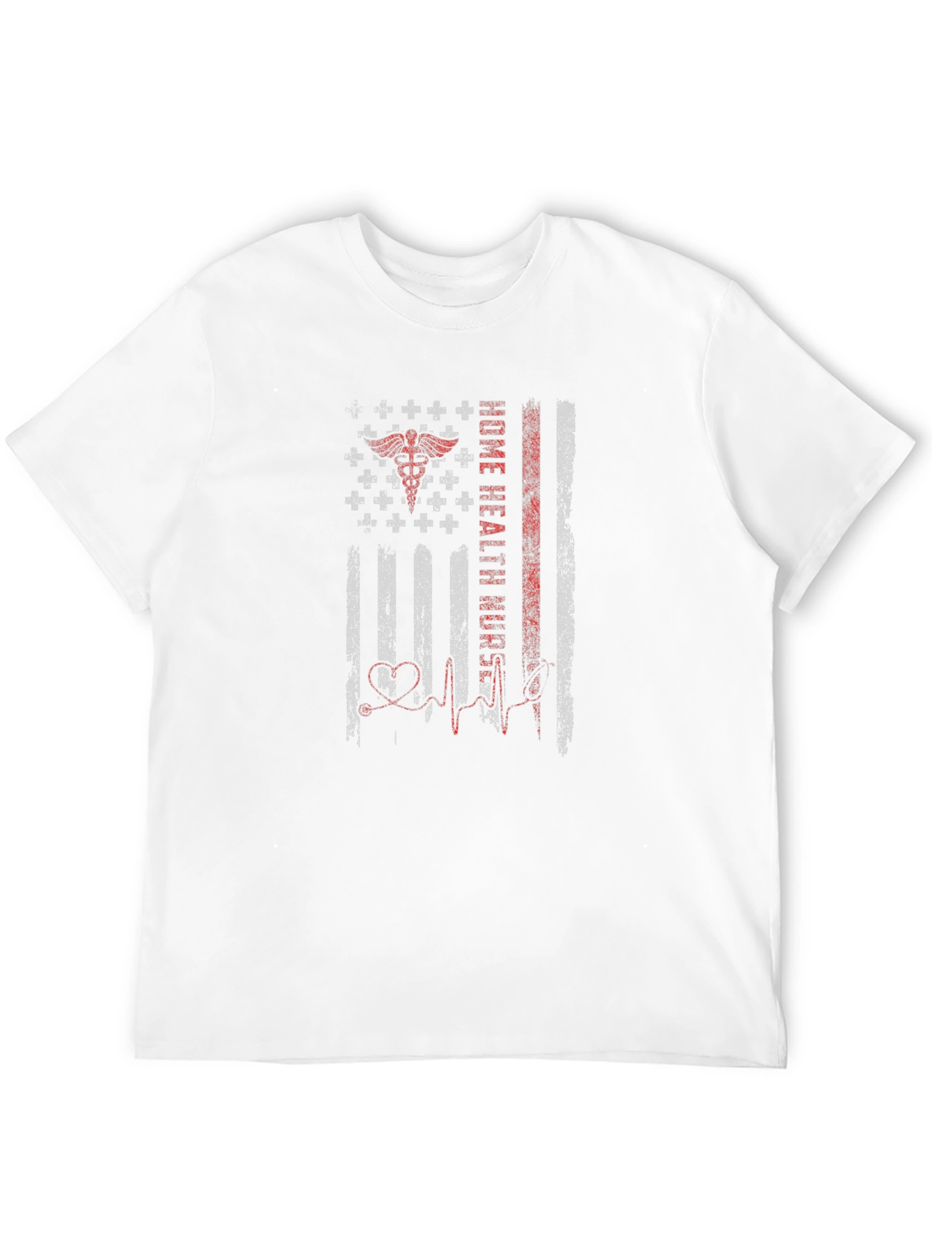 Home Health Nurse Flag Graphic T-Shirt