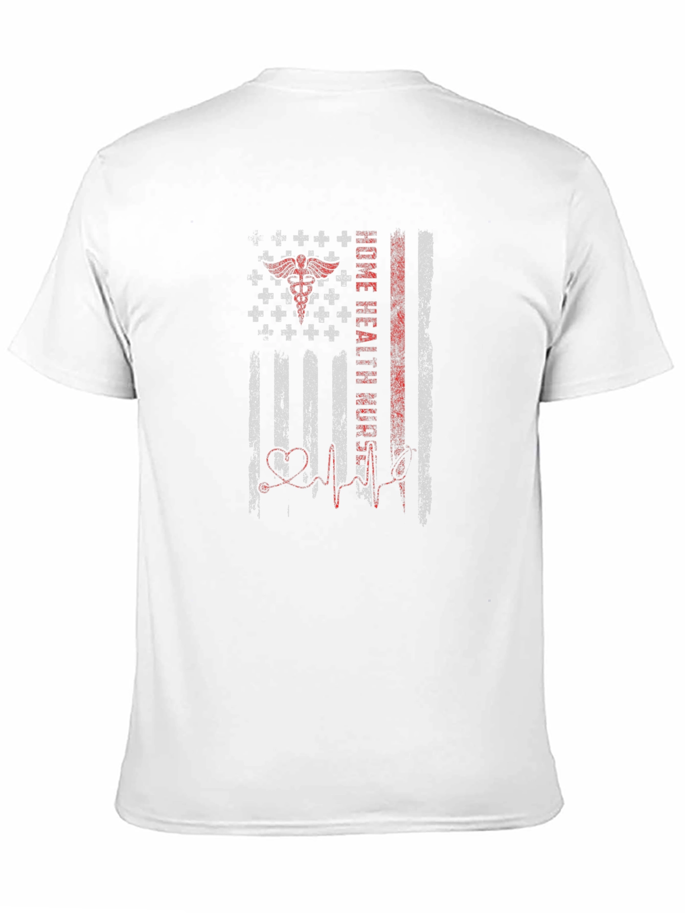 Home Health Nurse Flag Graphic T-Shirt