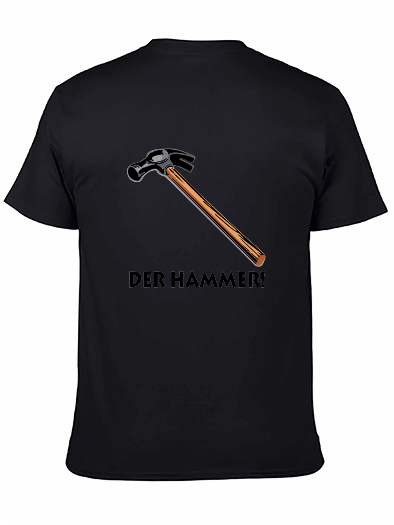 Der Hammer! Graphic Tee - Black Cotton Hammer T-Shirt