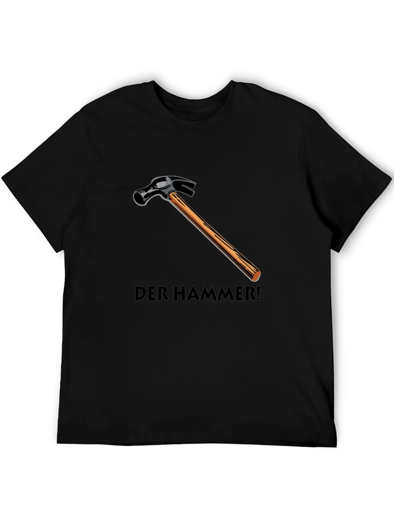 Der Hammer! Graphic Tee - Black Cotton Hammer T-Shirt