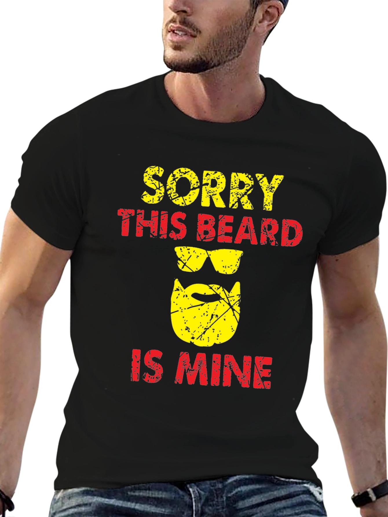 Sorry This Beard Is Mine Funny T-Shirt