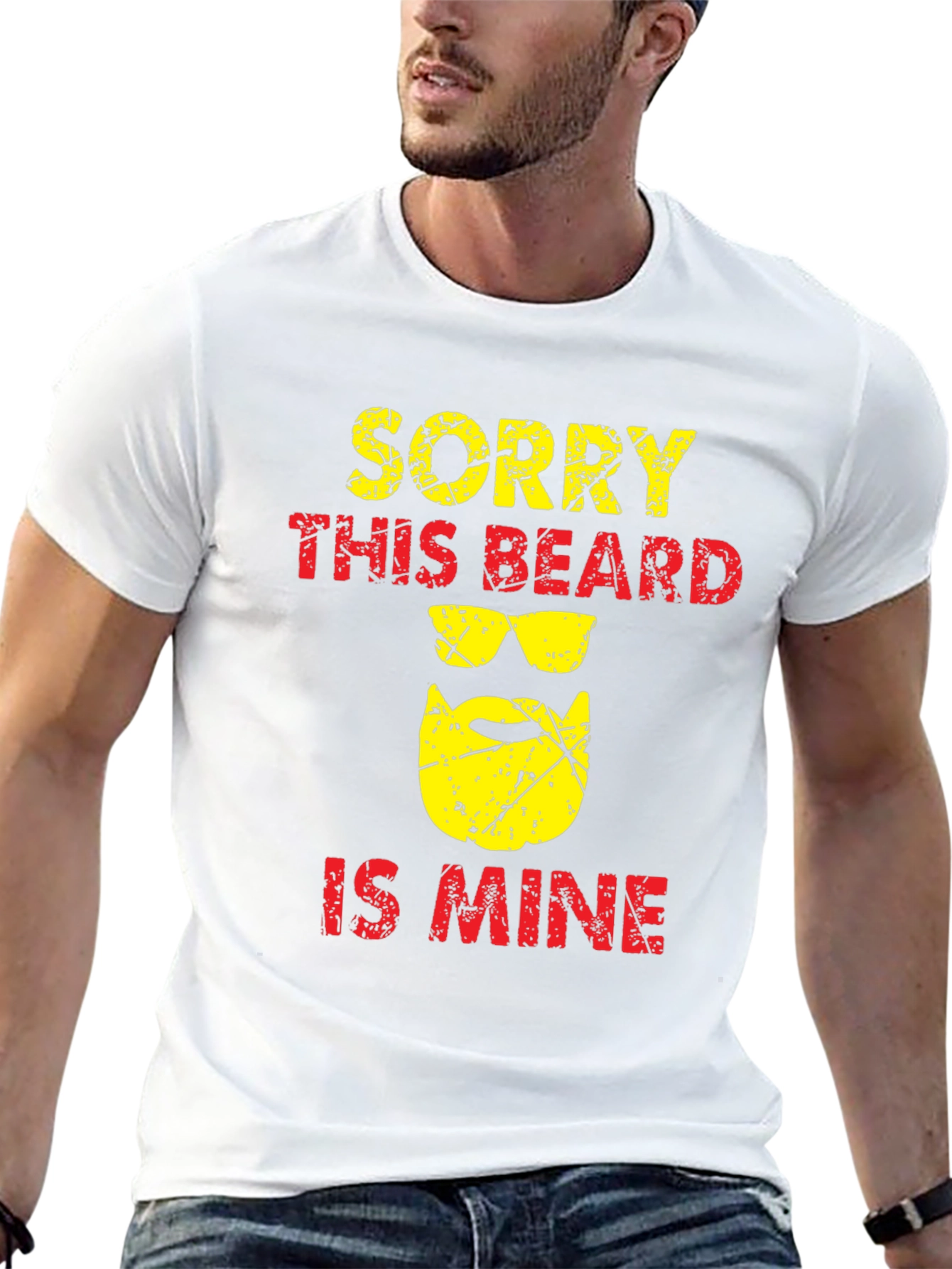 Sorry This Beard Is Mine Funny T-Shirt