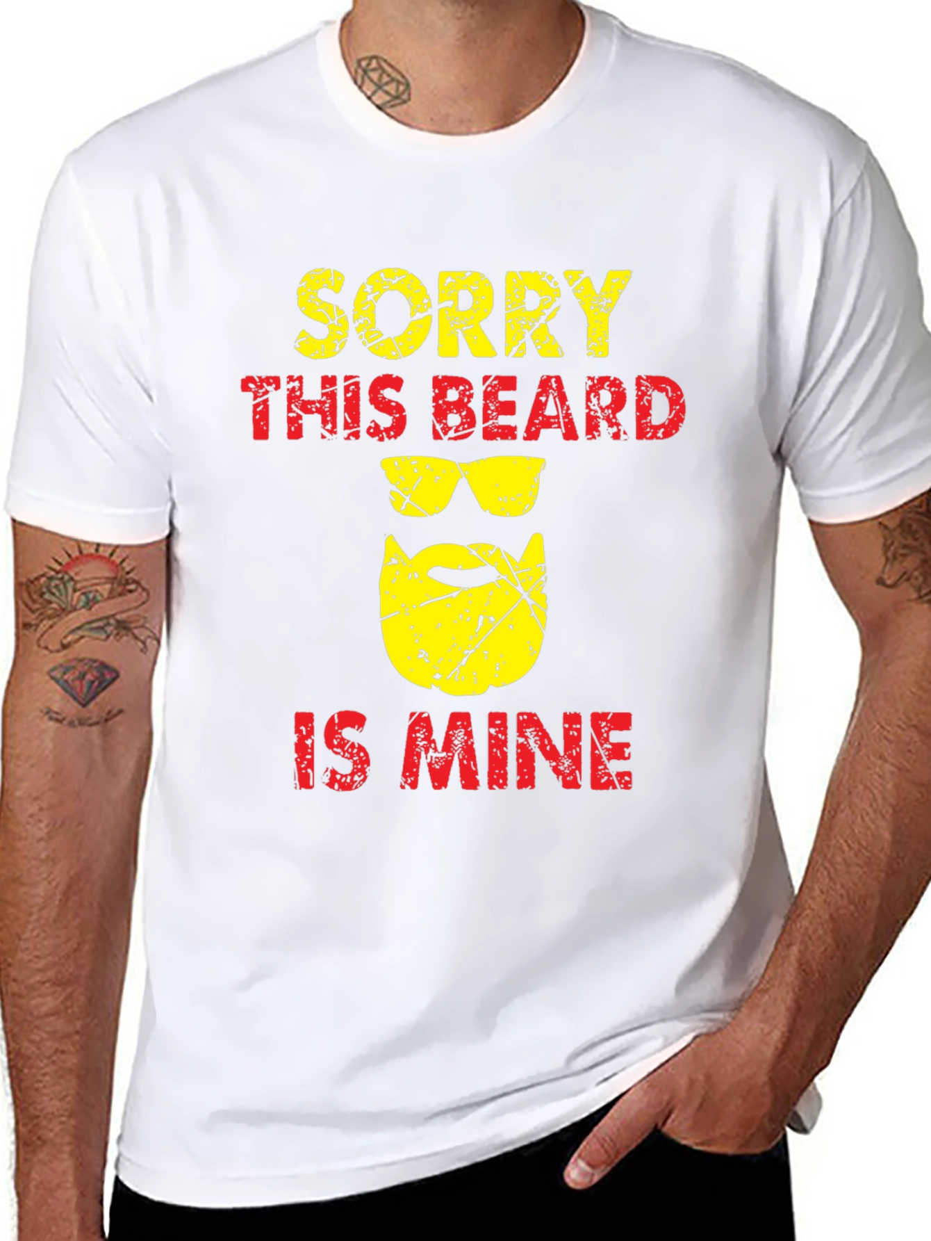 Sorry This Beard Is Mine Funny T-Shirt