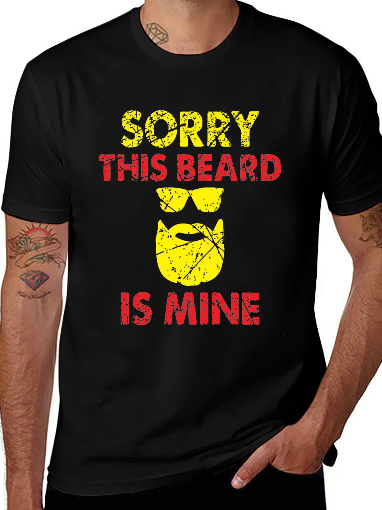 Sorry This Beard Is Mine Funny T-Shirt