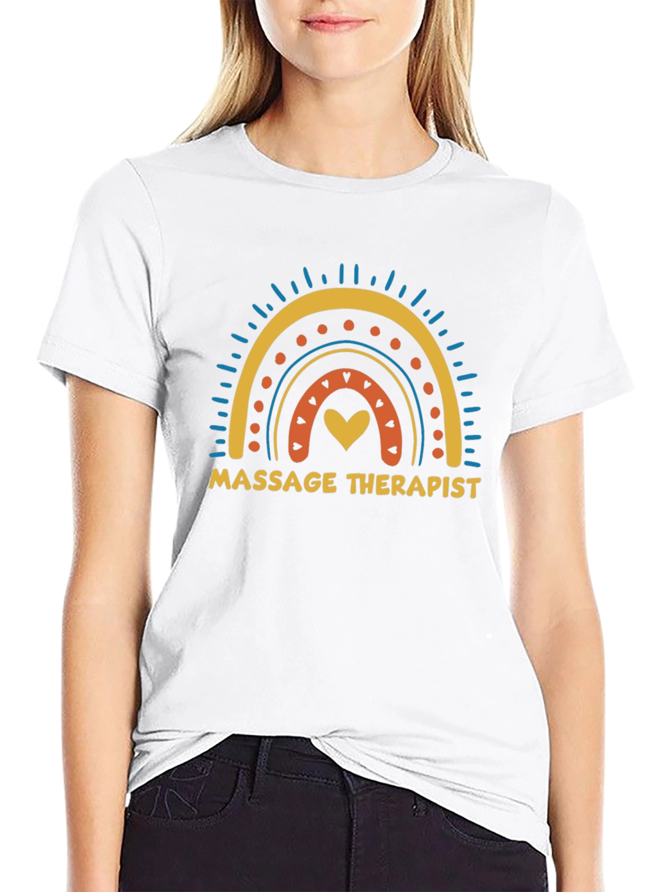 Massage Therapist Rainbow Graphic Tee