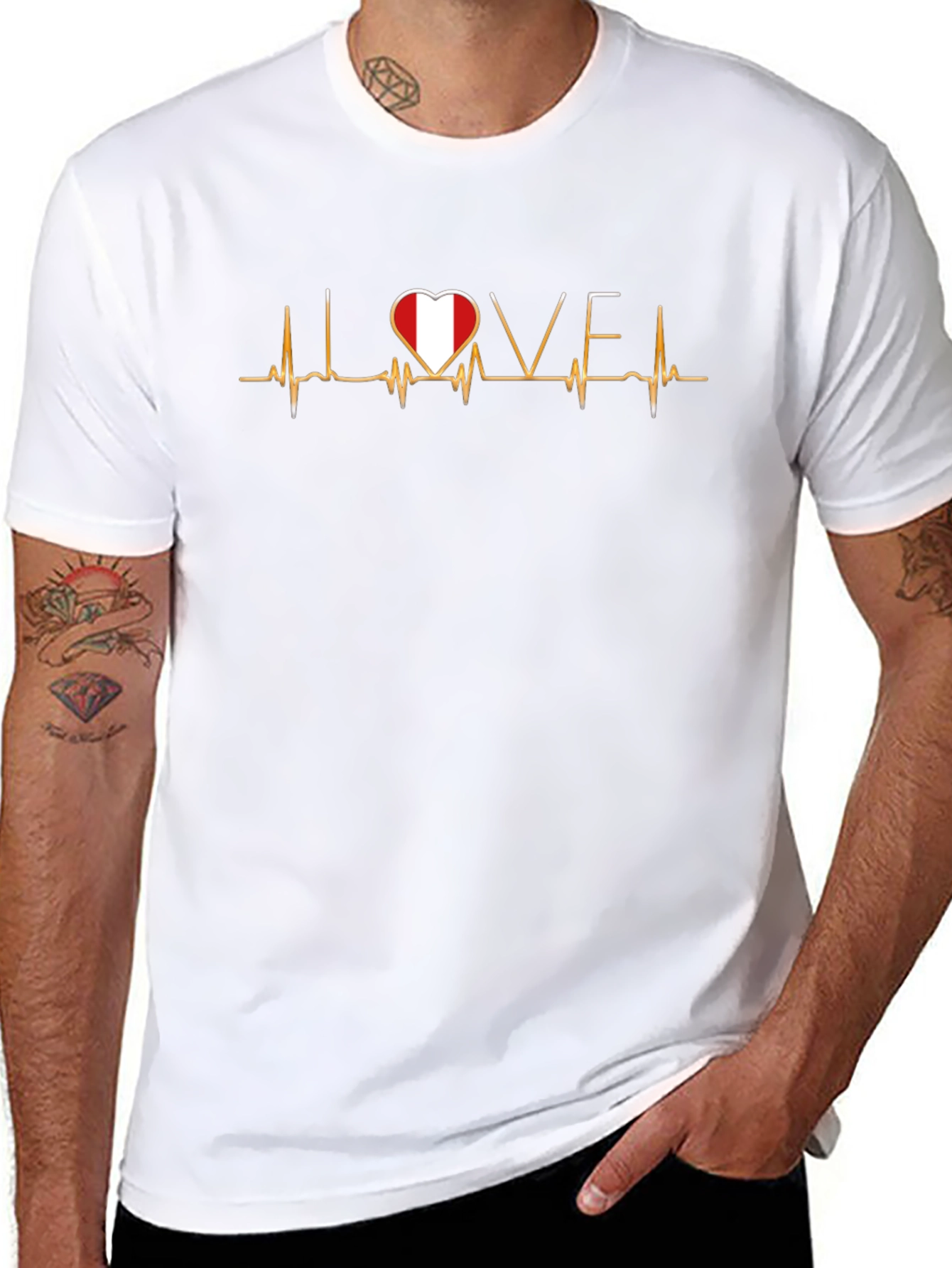 Love Peru Heartbeat T-Shirt