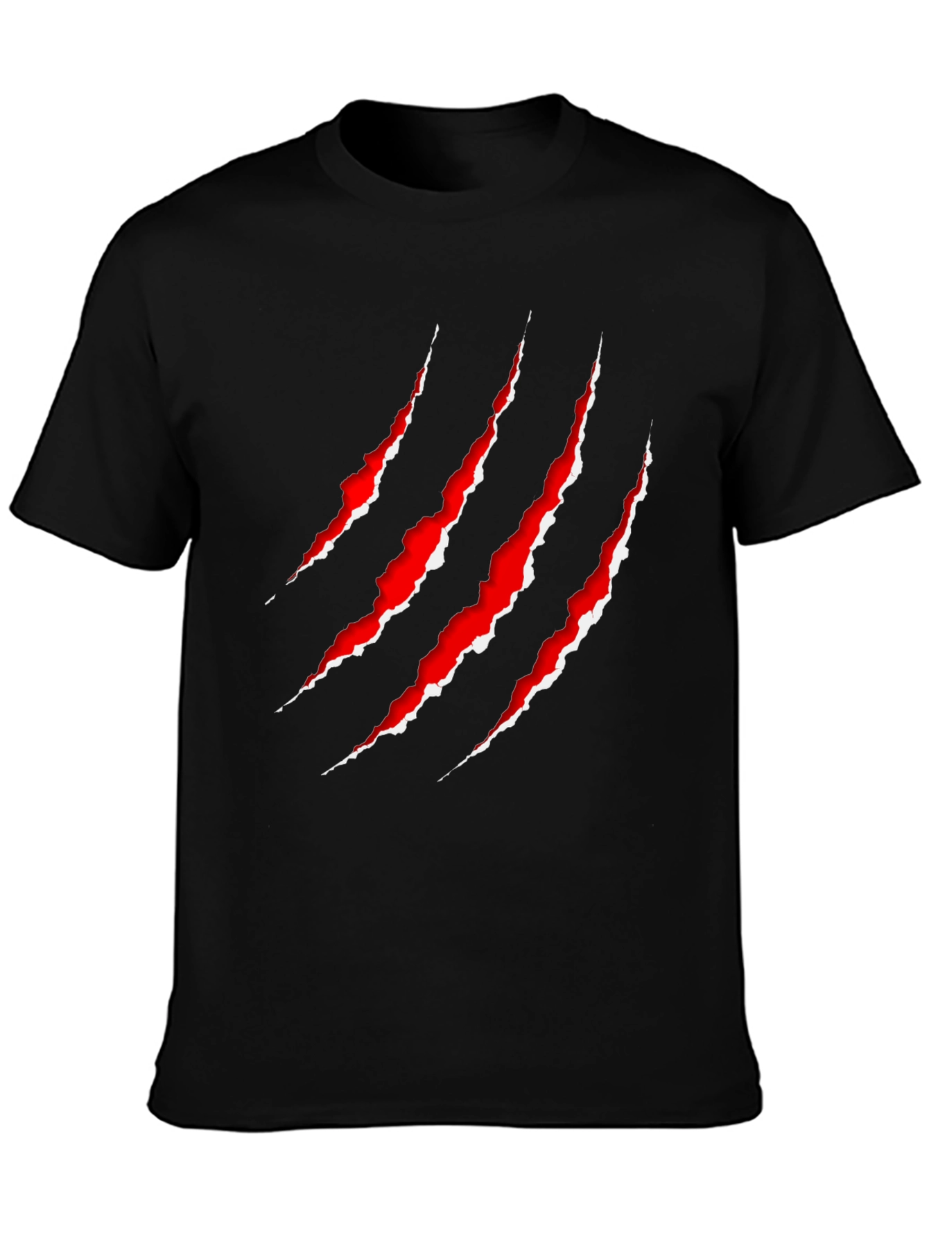 Claw Mark Graphic Print T-Shirt - Edgy Style