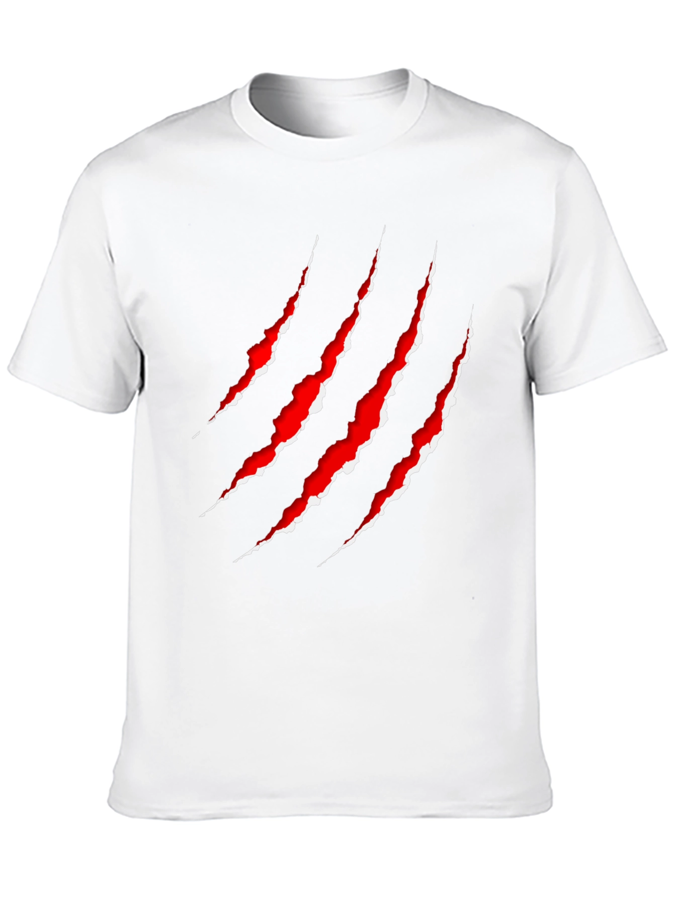 Claw Mark Graphic Print T-Shirt - Edgy Style