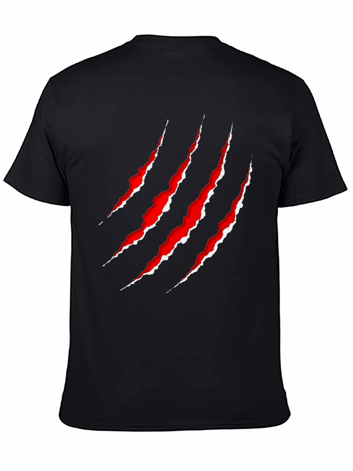Claw Mark Graphic Print T-Shirt - Edgy Style