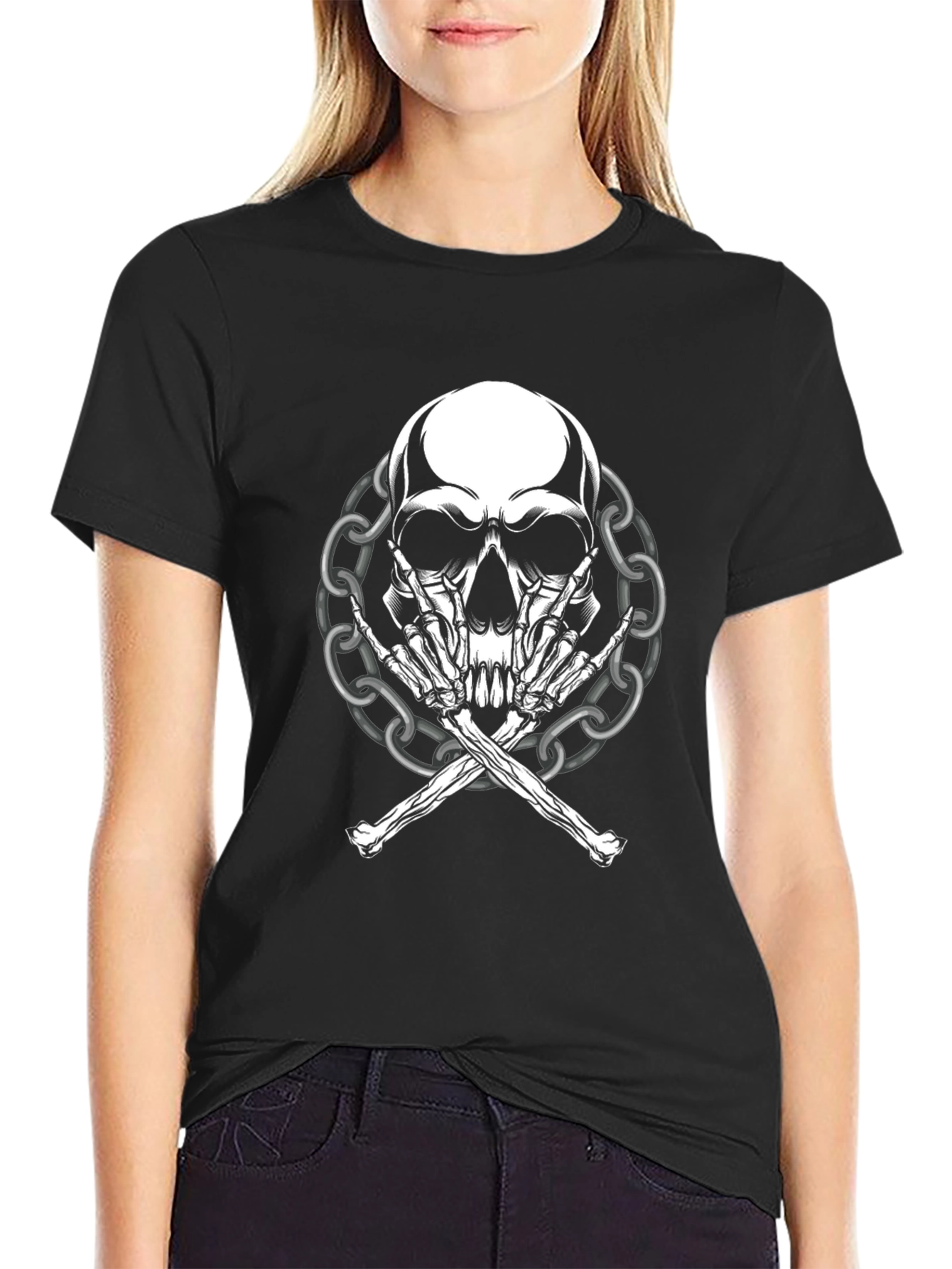 Skull & Bones Graphic Tee - Rocker Style