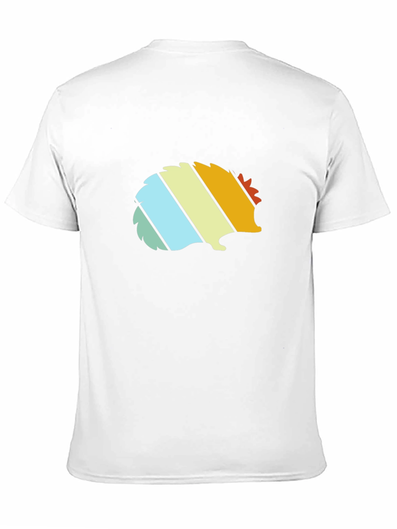 Retro Striped Hedgehog Graphic Tee - Black