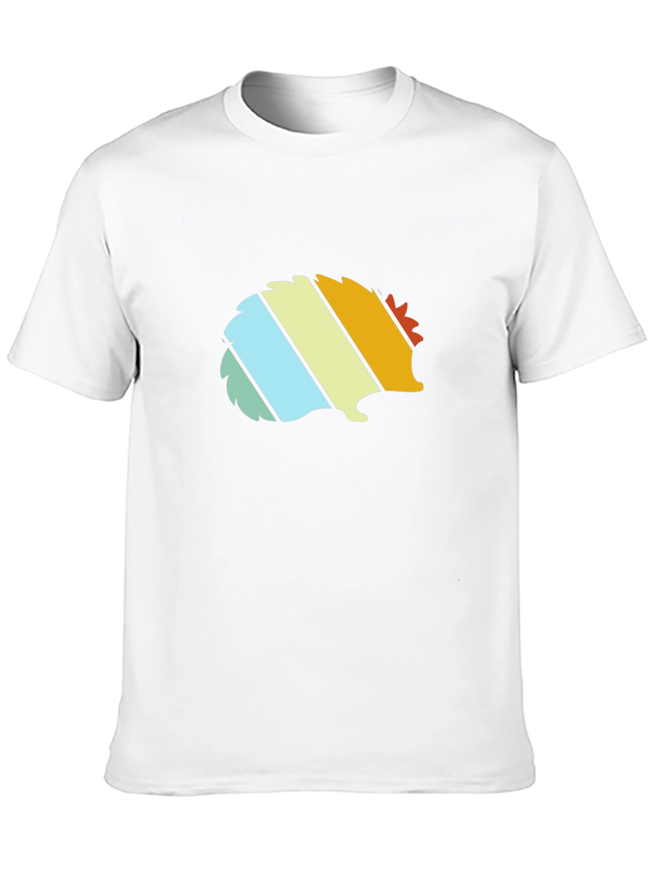 Retro Striped Hedgehog Graphic Tee - Black