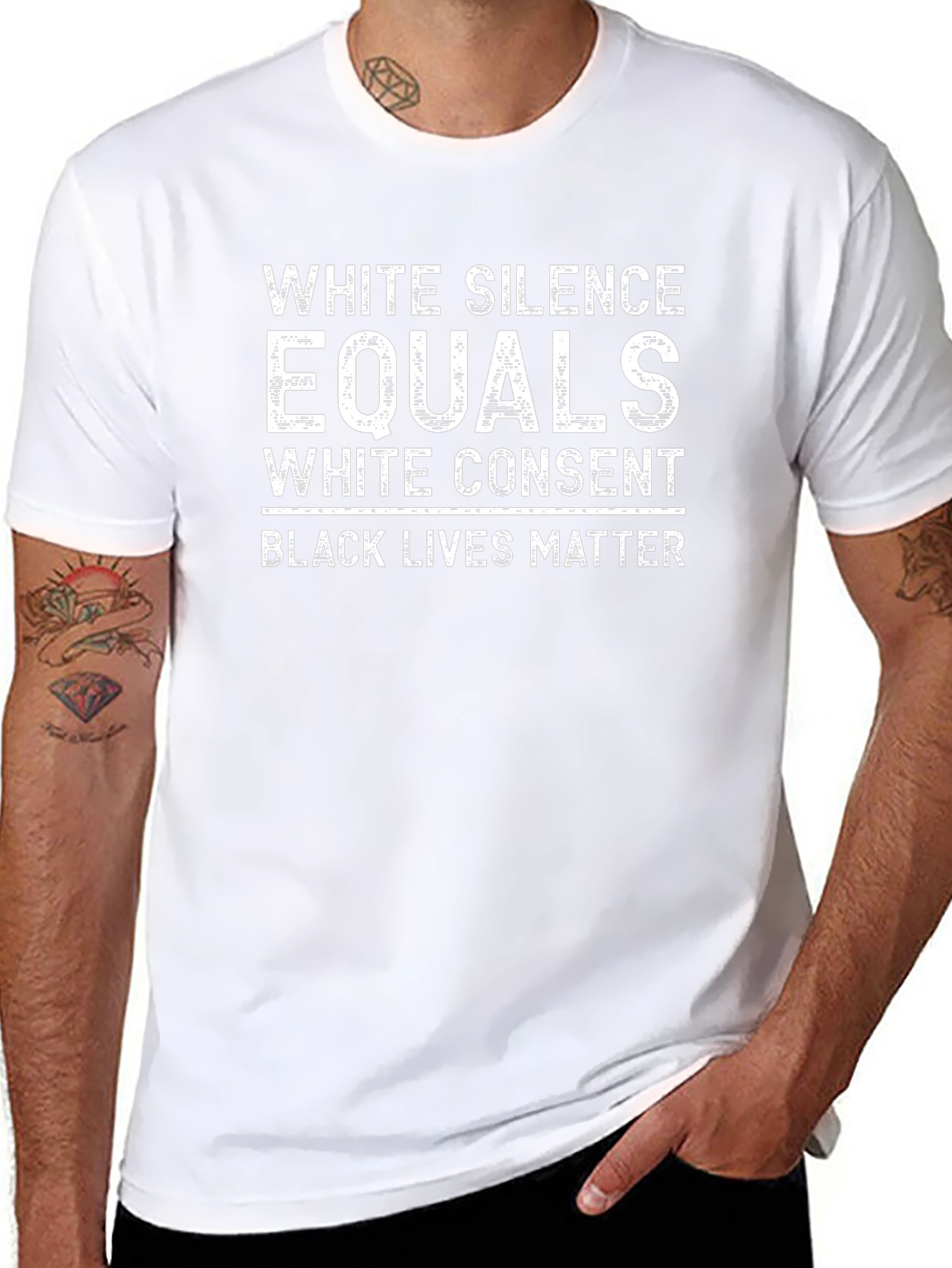BLM White Silence Equals White Consent Graphic Tee