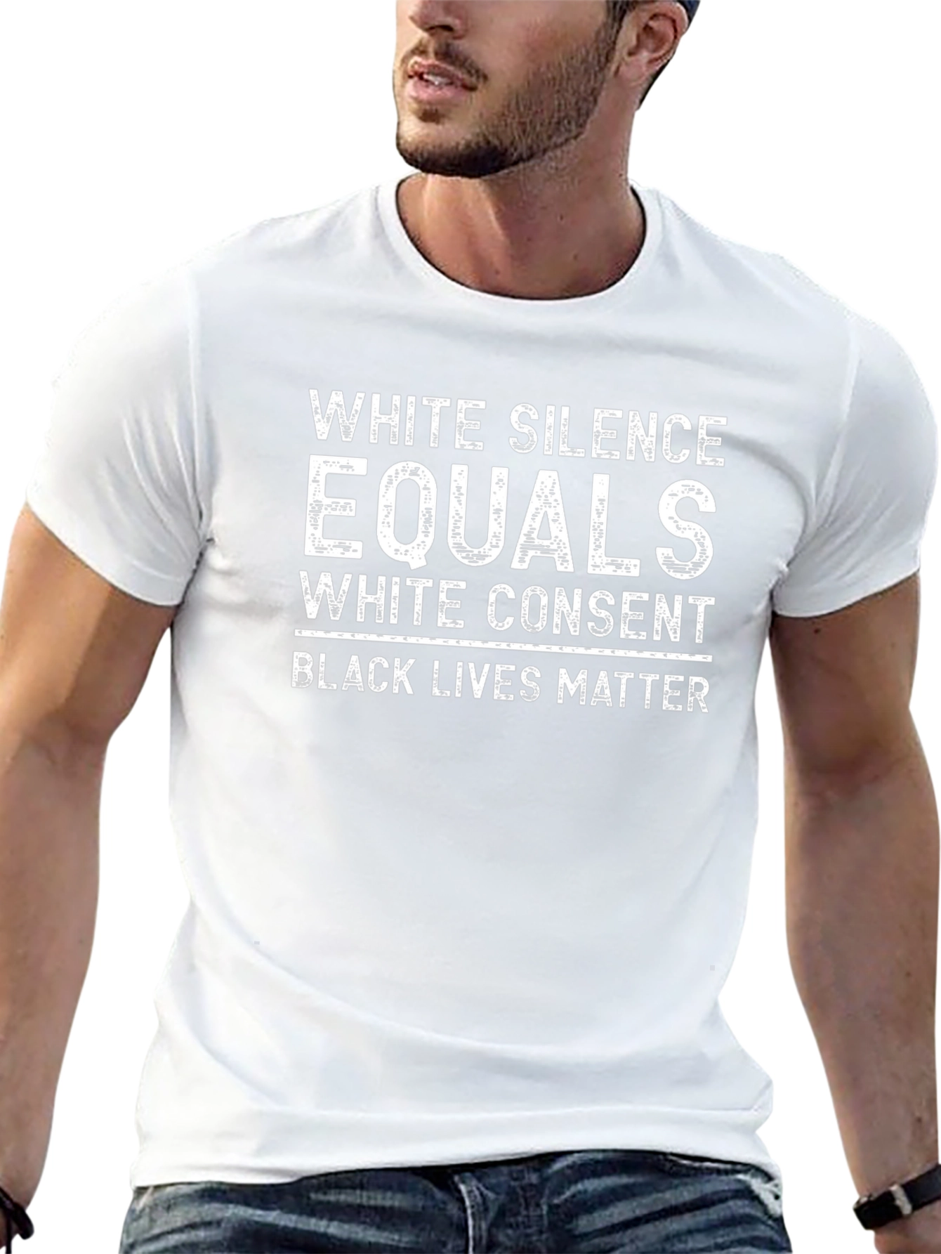 BLM White Silence Equals White Consent Graphic Tee