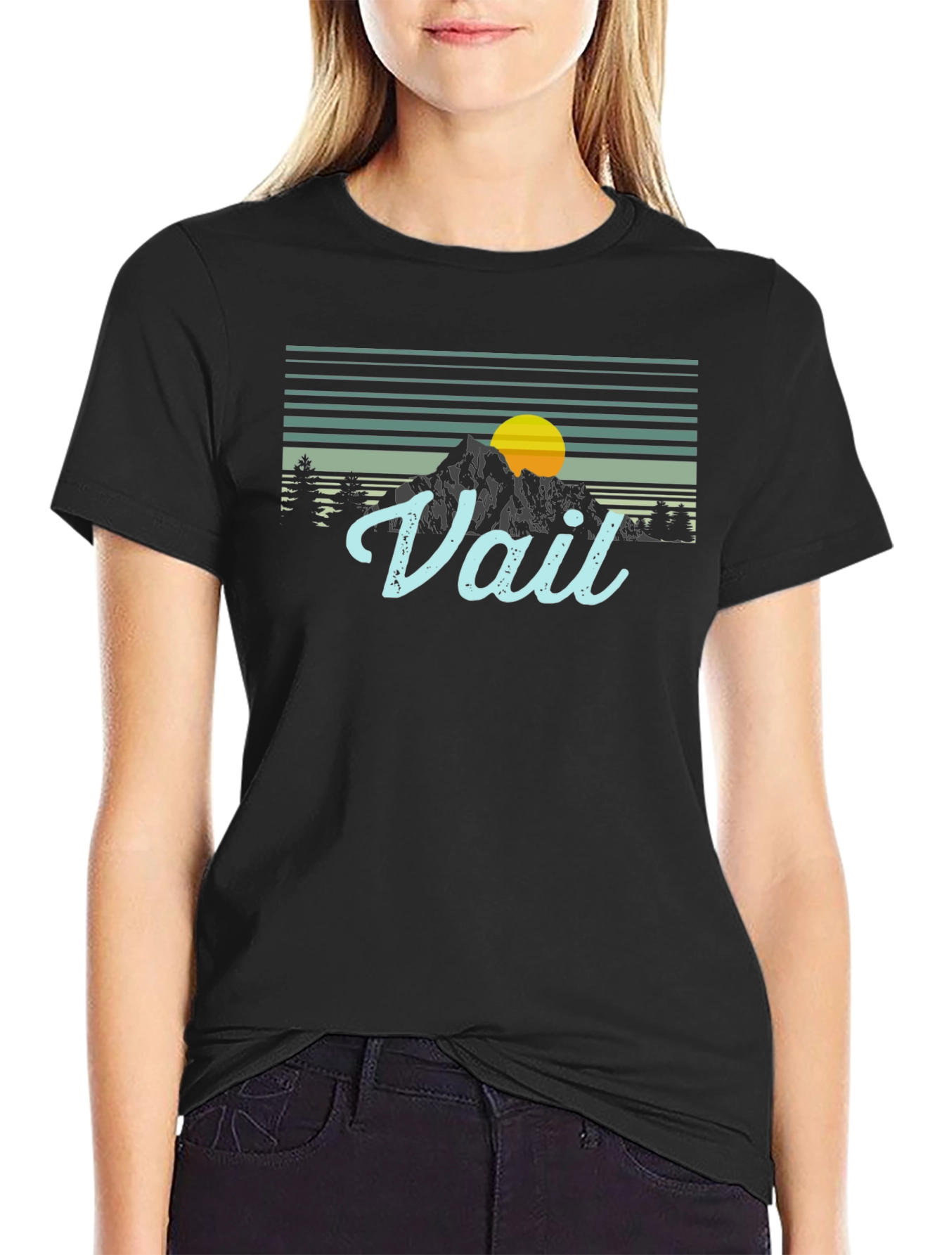 Vail Mountain Sunset Graphic Tee
