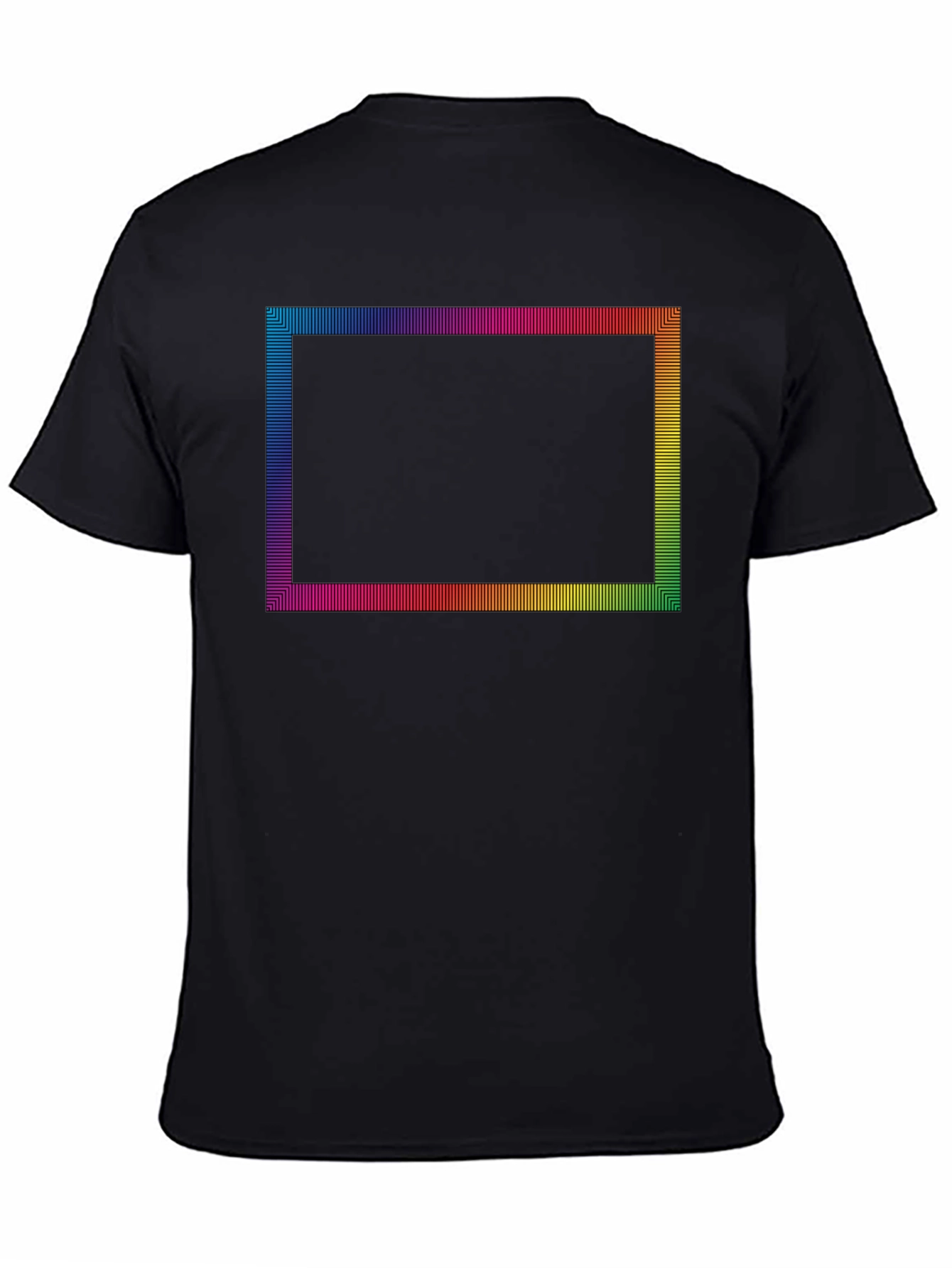 Retro Rainbow Frame Black Tee