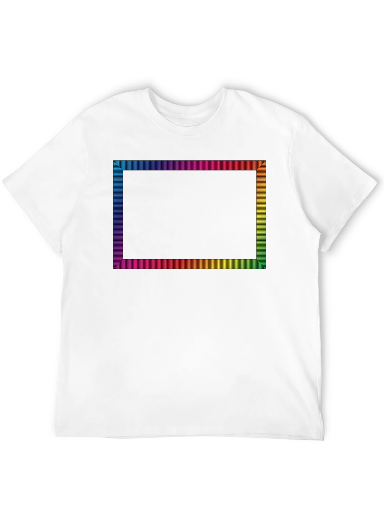 Retro Rainbow Frame Black Tee