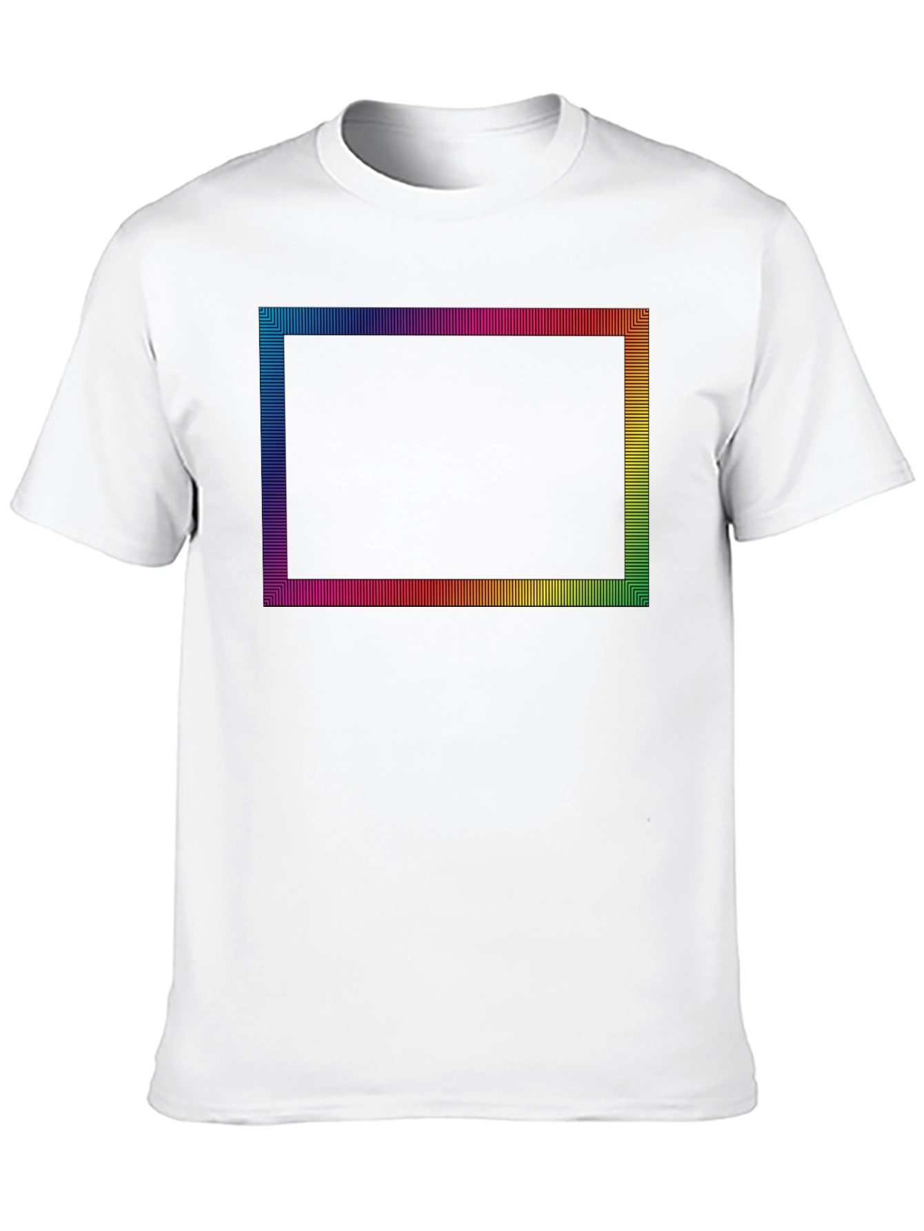 Retro Rainbow Frame Black Tee
