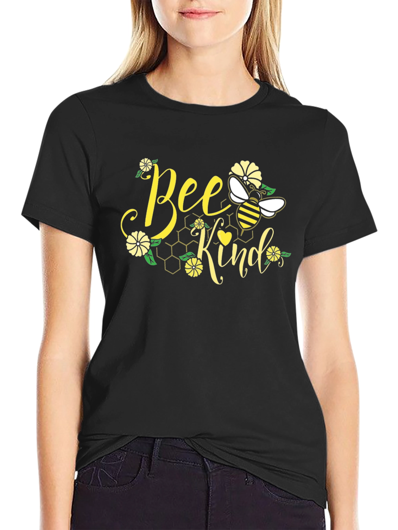 Bee Kind Graphic Tee - Stylish Black T-Shirt