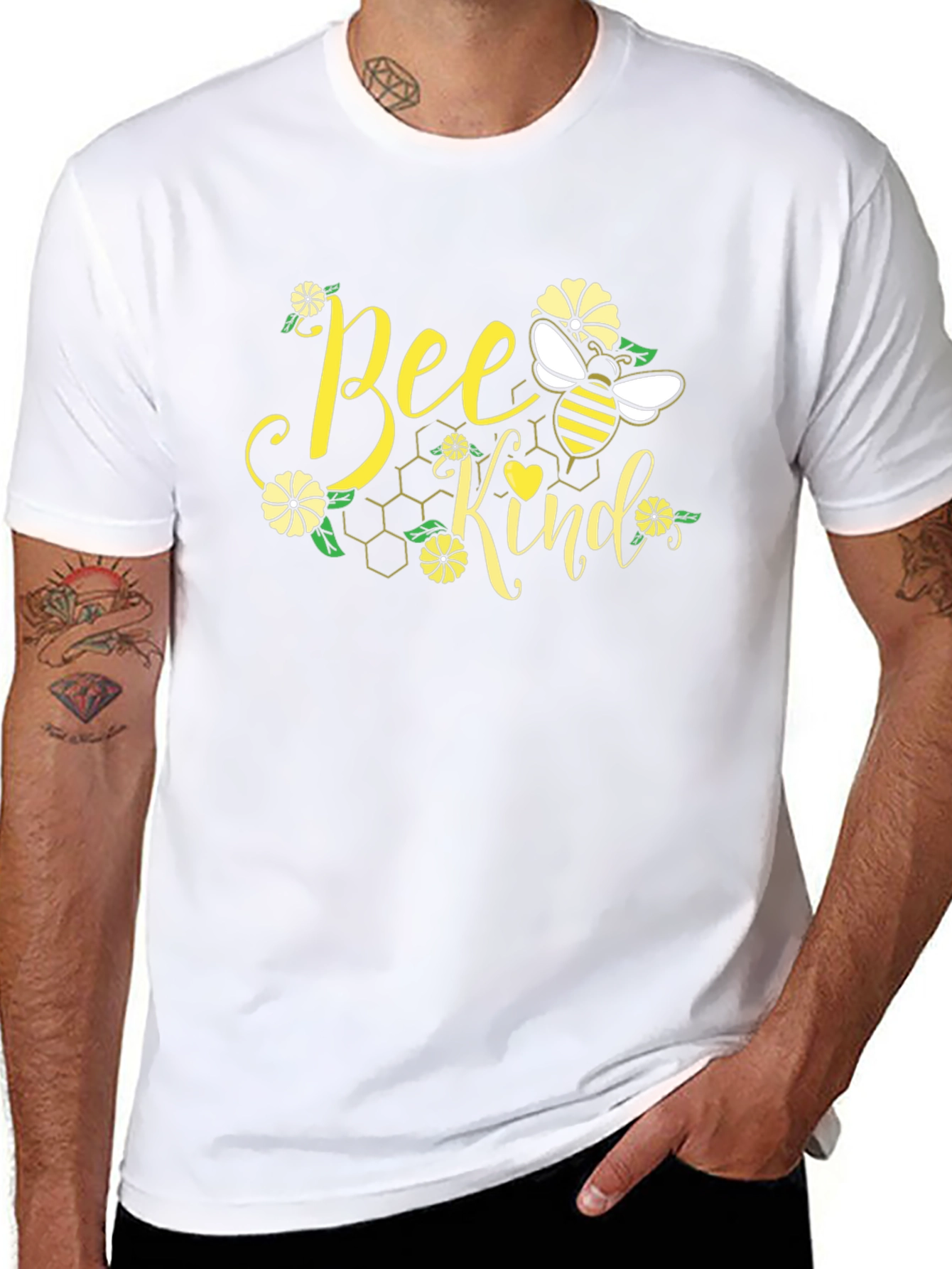 Bee Kind Graphic Tee - Stylish Black T-Shirt