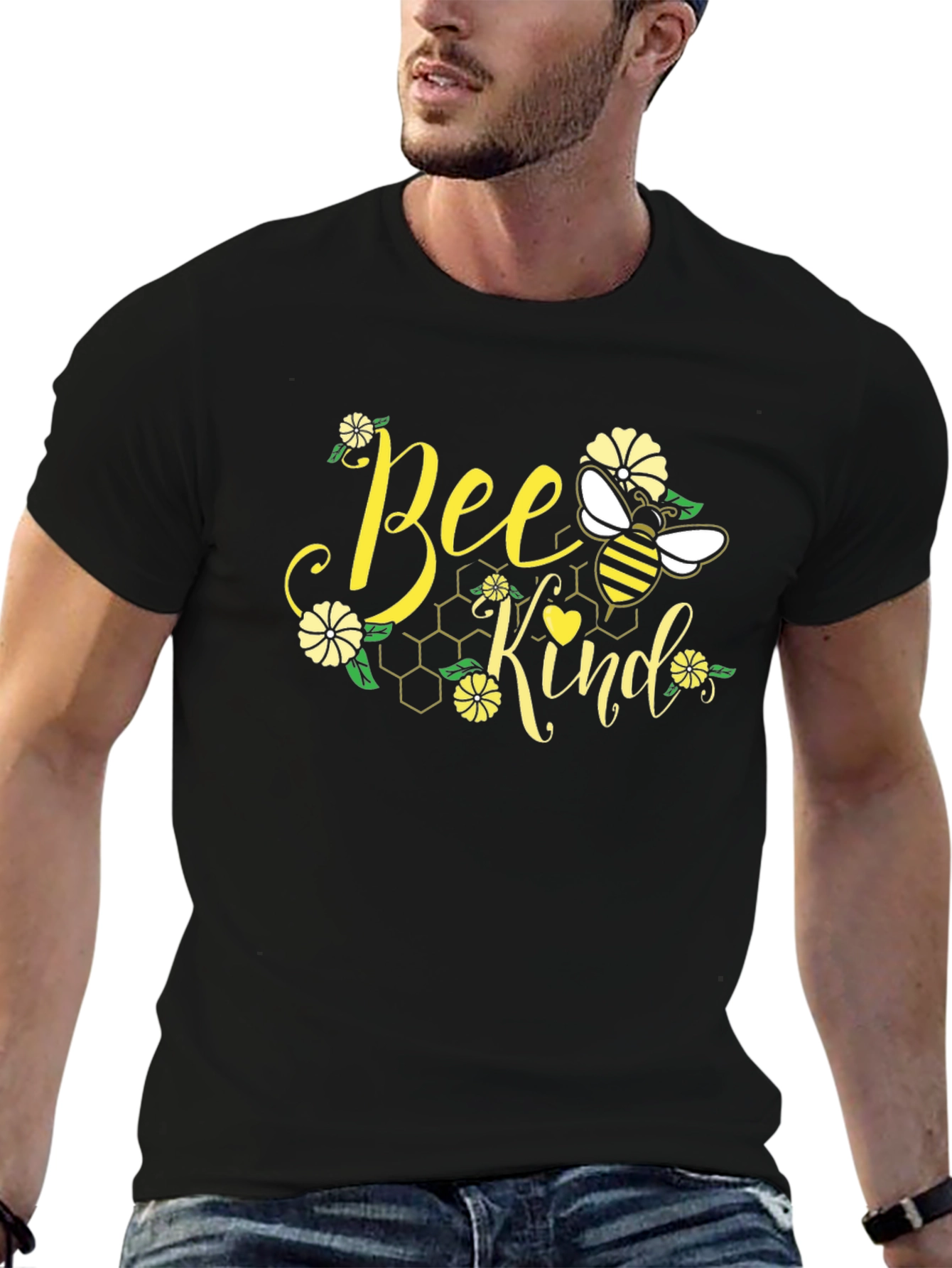 Bee Kind Graphic Tee - Stylish Black T-Shirt