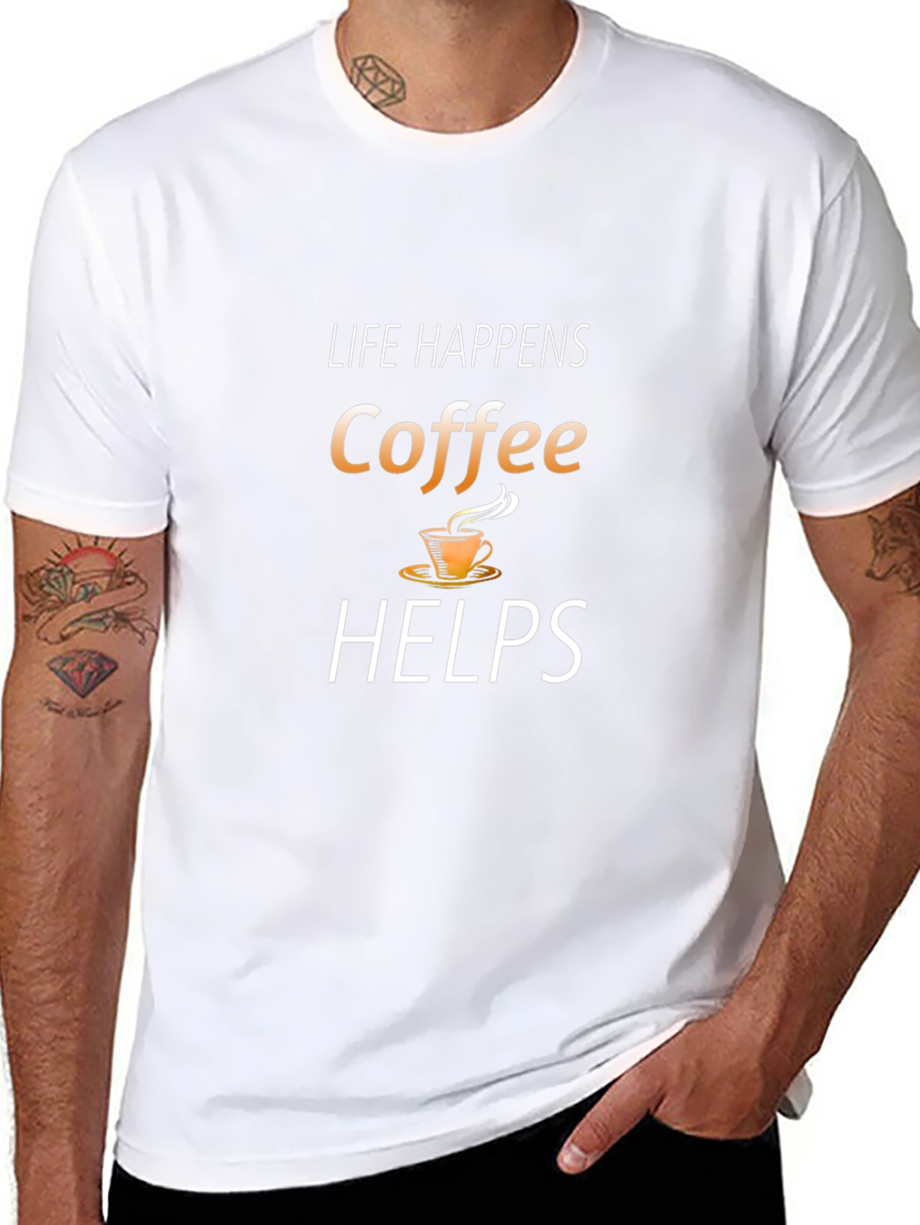 Life Happens Coffee Helps Graphic T-Shirt
