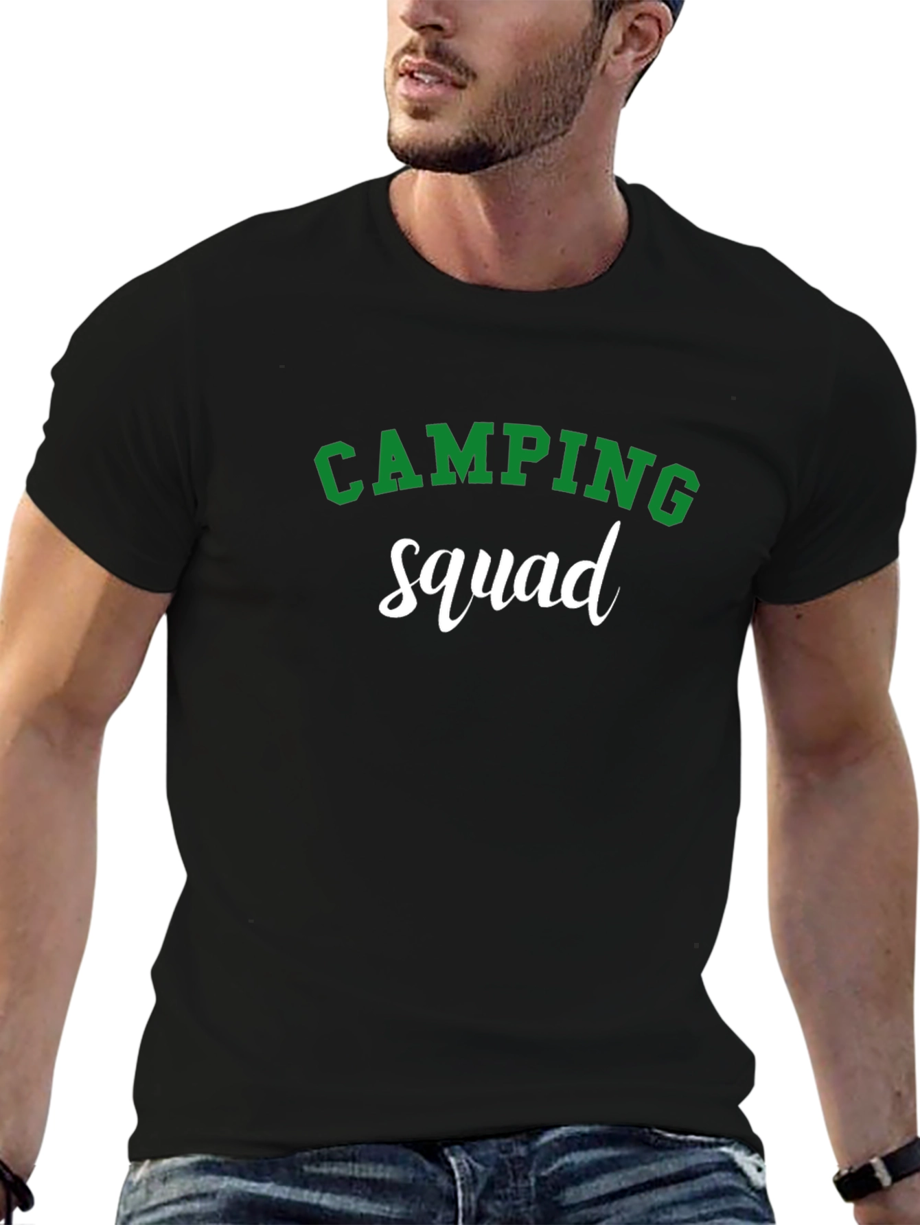 Camping Squad Graphic T-Shirt - Black