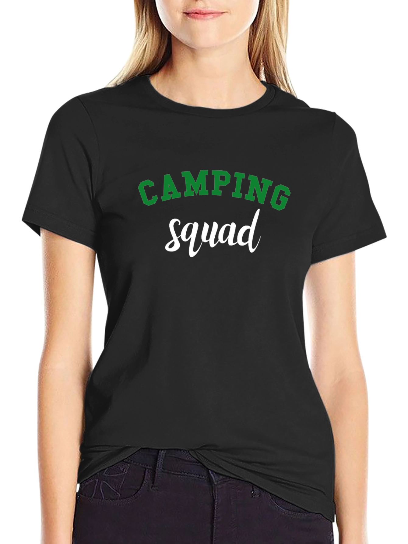Camping Squad Graphic T-Shirt - Black