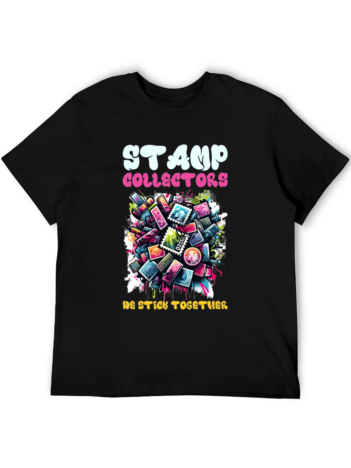 Stamp Collectors Graphic T-Shirt - We Stick Together!