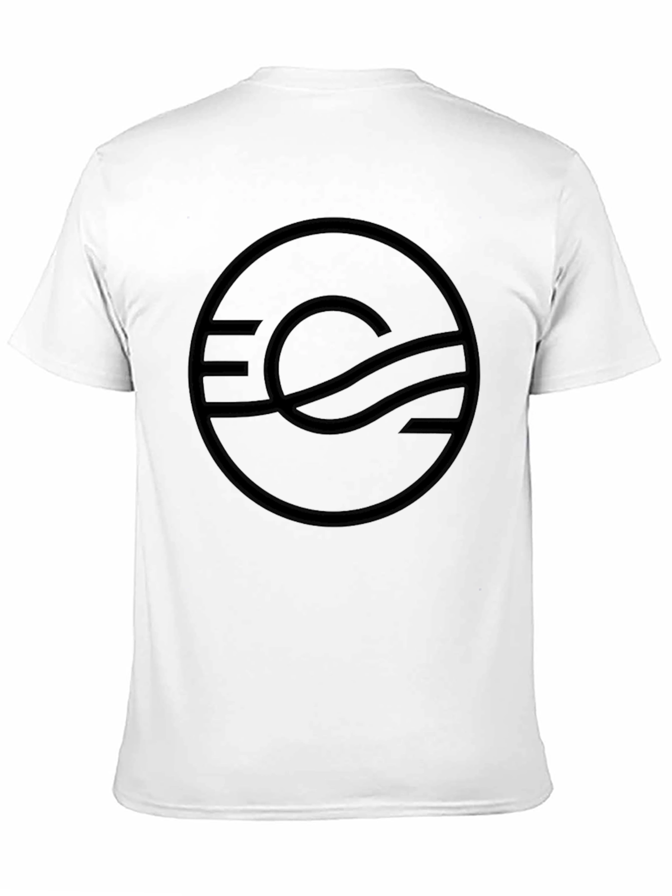 Stylish Black T-Shirt with Abstract Circle Graphic
