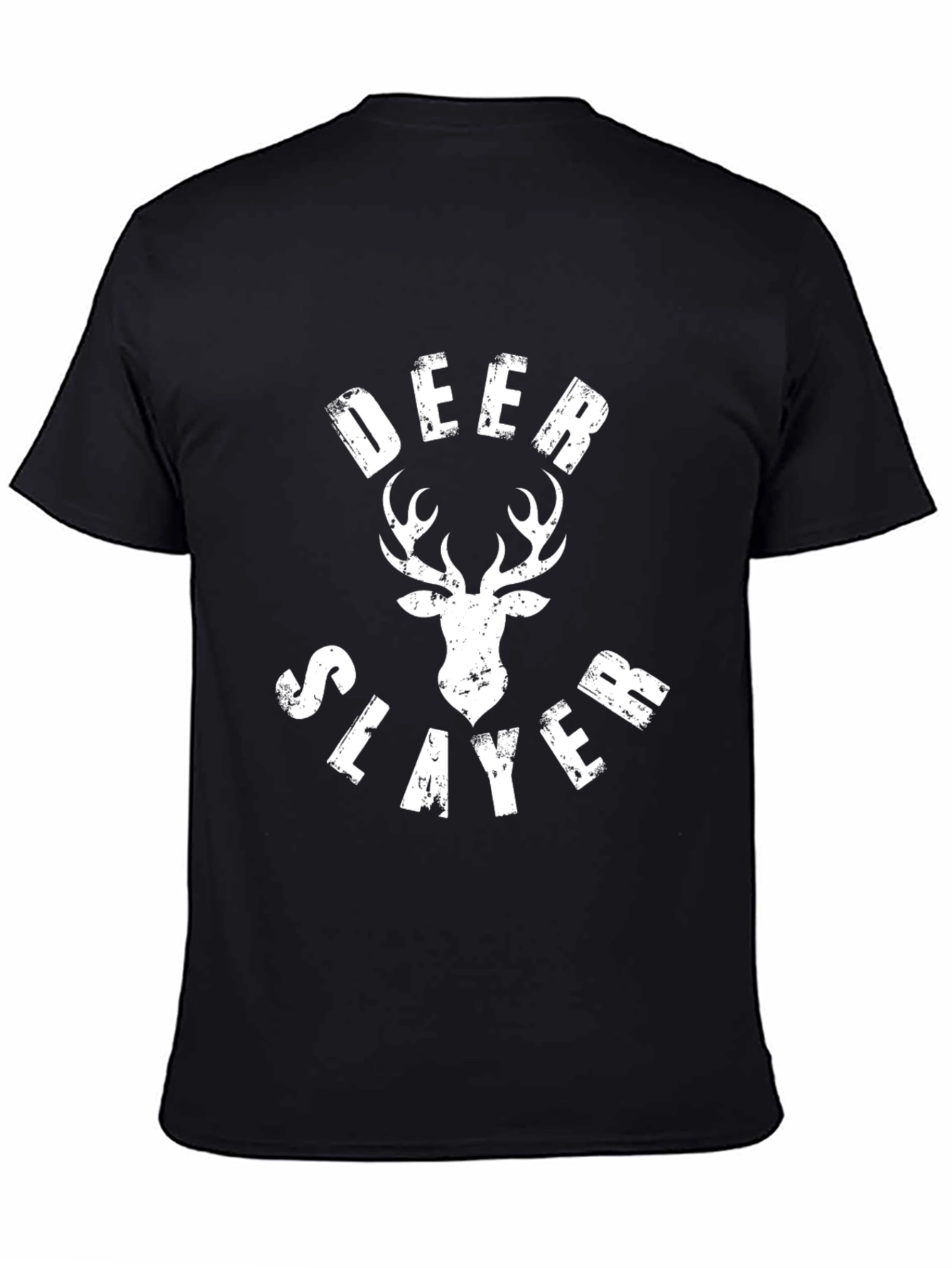 Deer Slayer Graphic Tee - Black Cotton T-Shirt