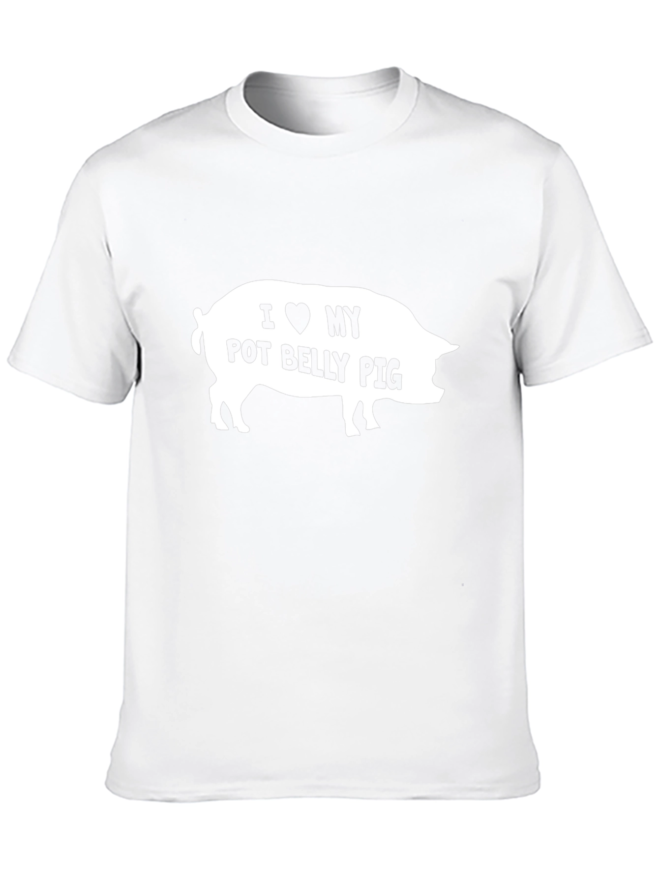 I Love My Pot Belly Pig Black Graphic T-Shirt
