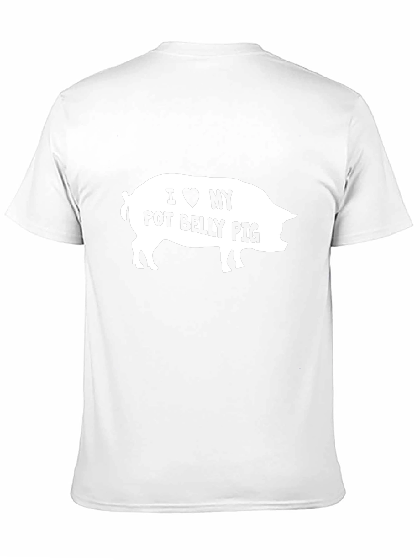 I Love My Pot Belly Pig Black Graphic T-Shirt