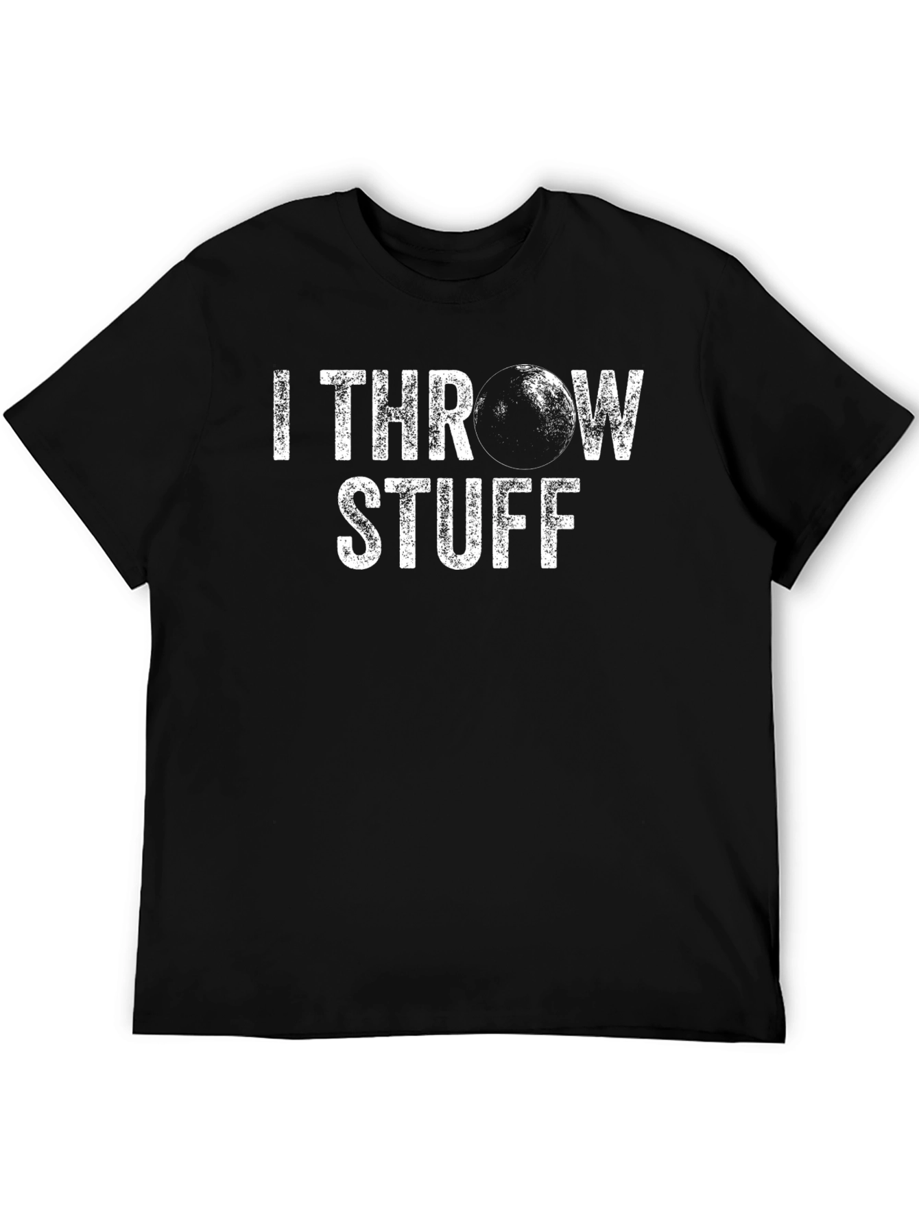 I Throw Stuff Black T-Shirt