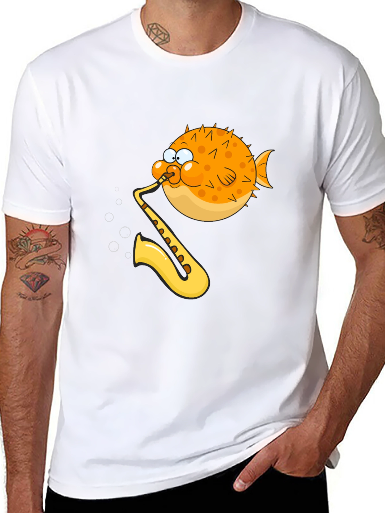 Pufferfish Saxophone T-Shirt