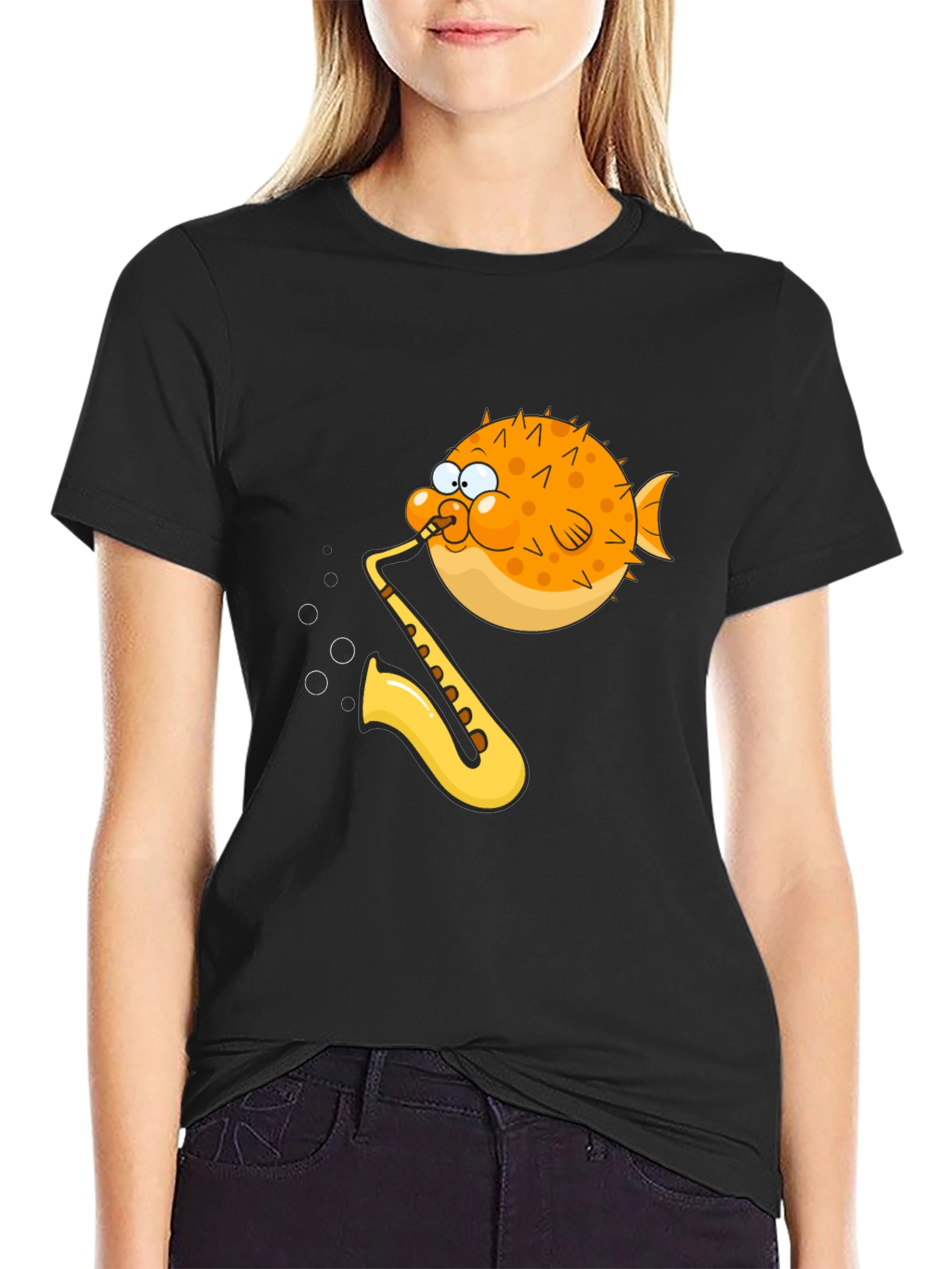 Pufferfish Saxophone T-Shirt