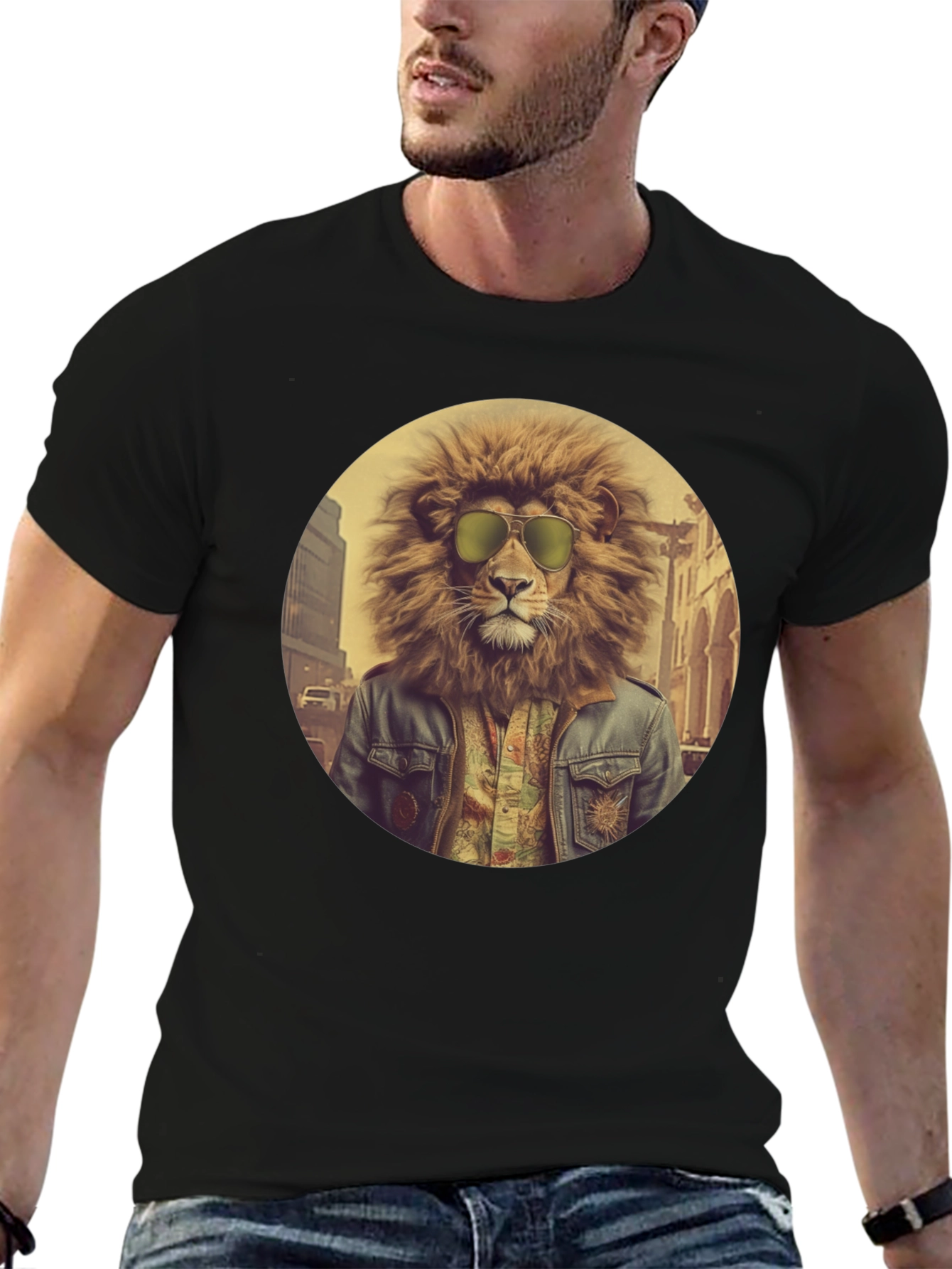 Cool Lion Graphic Tee - Street Style