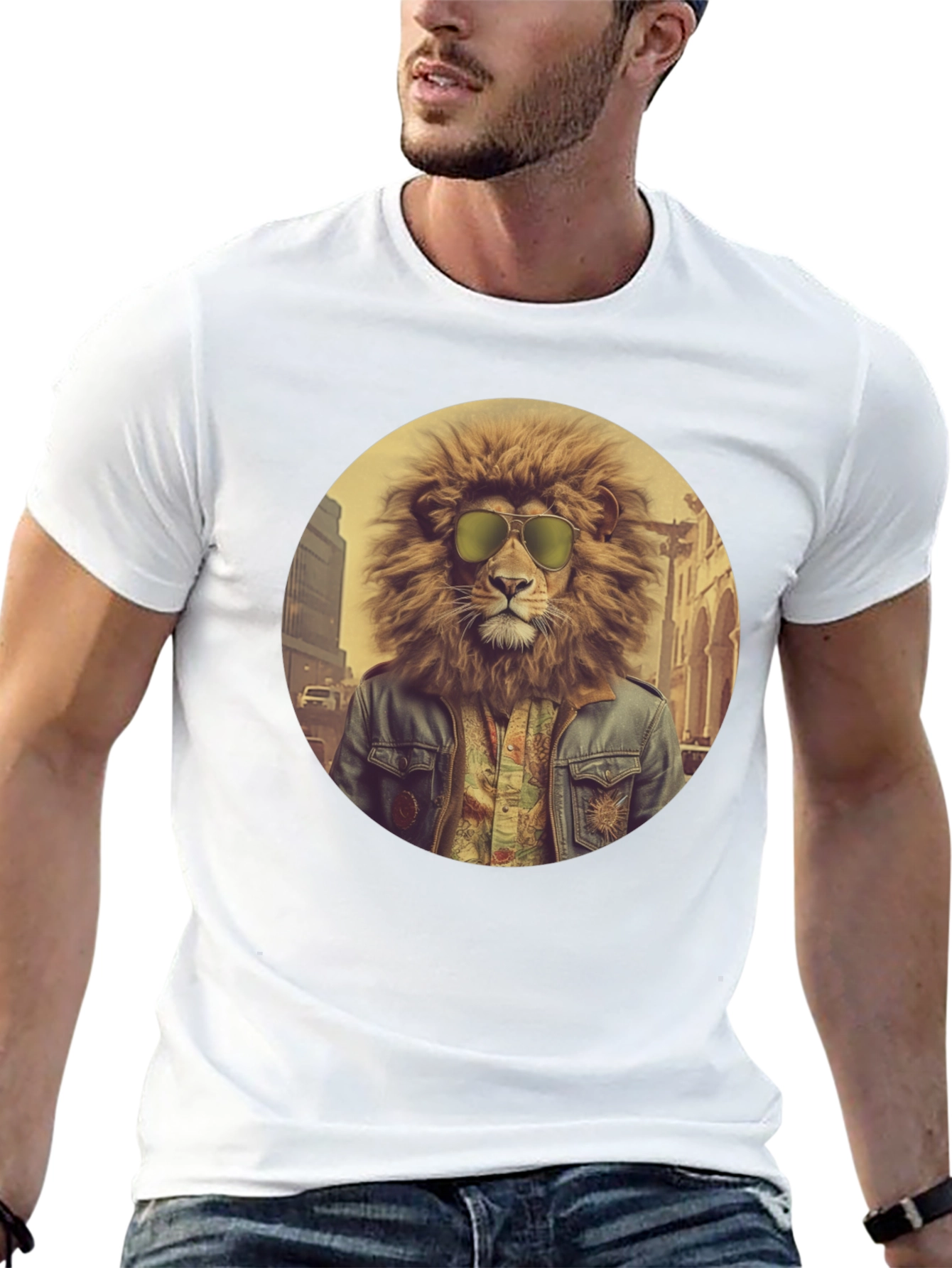 Cool Lion Graphic Tee - Street Style
