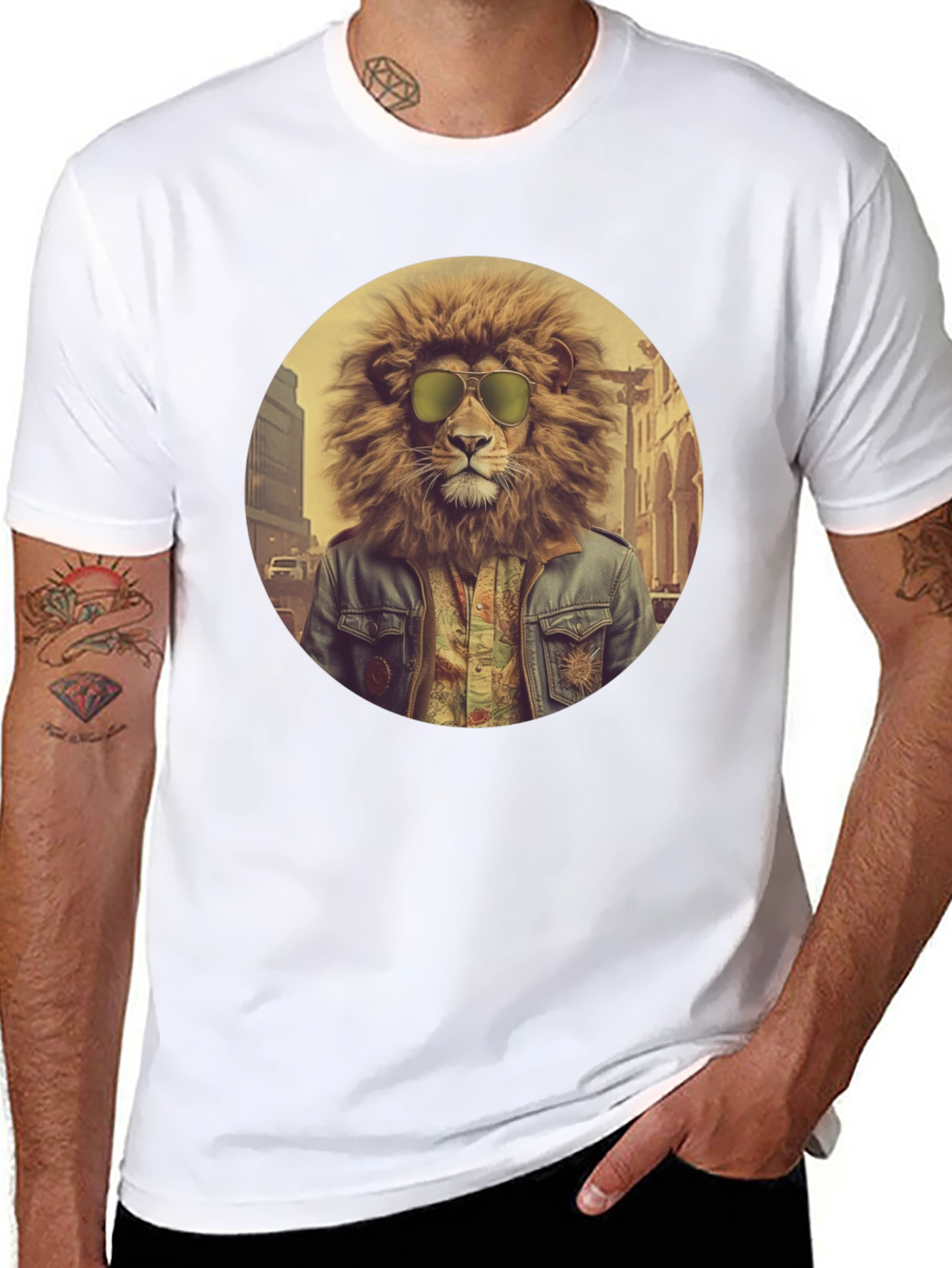 Cool Lion Graphic Tee - Street Style