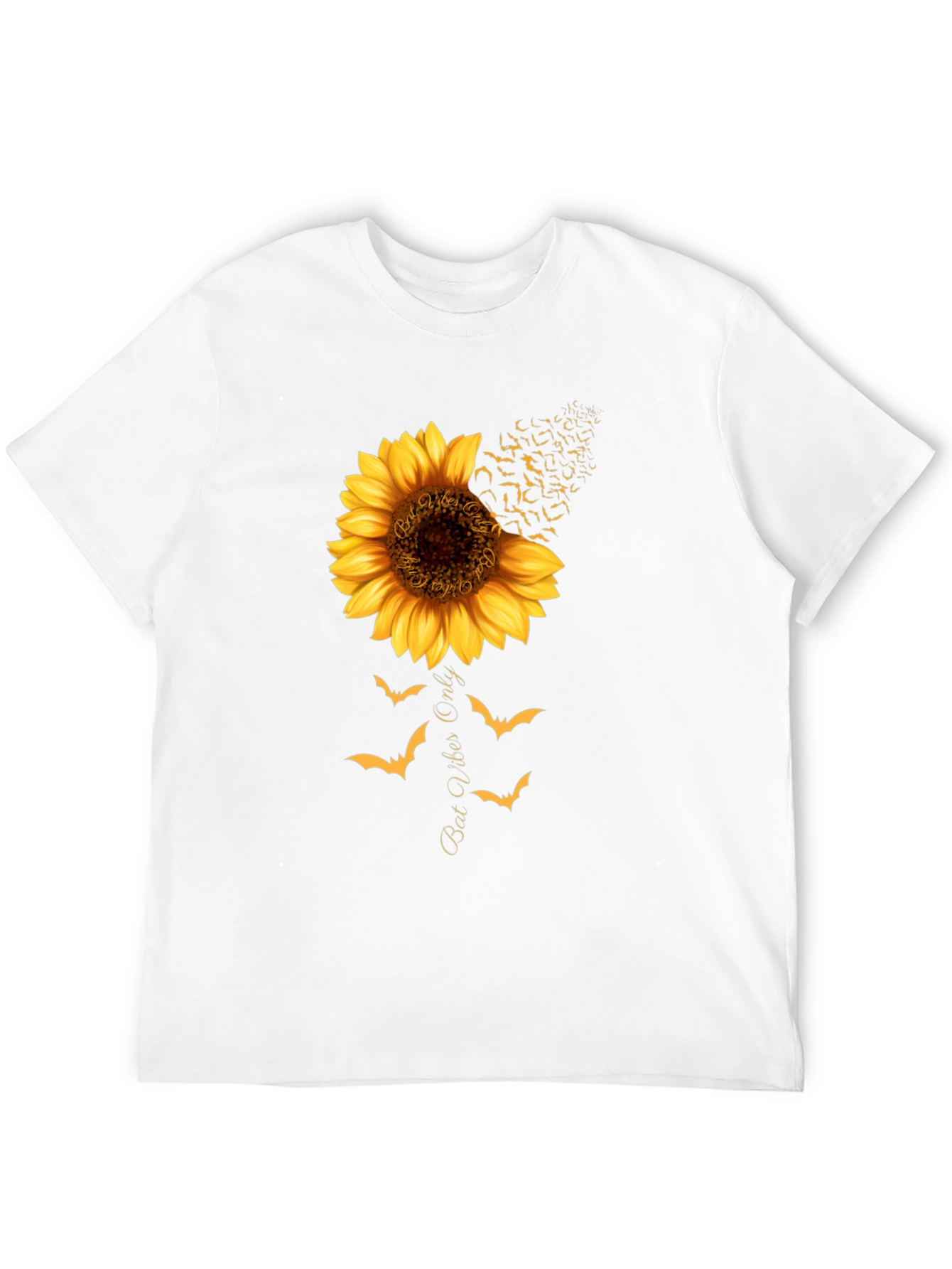 Bat Vibes Only Sunflower Graphic Tee
