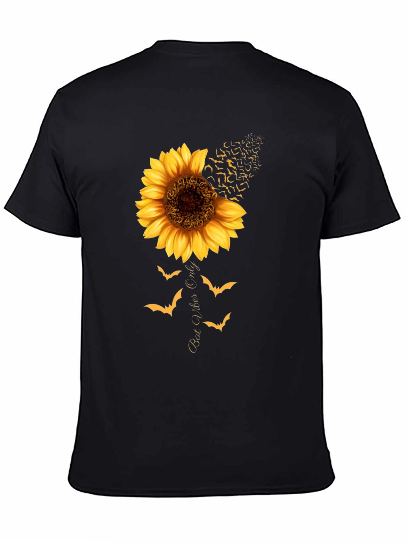 Bat Vibes Only Sunflower Graphic Tee
