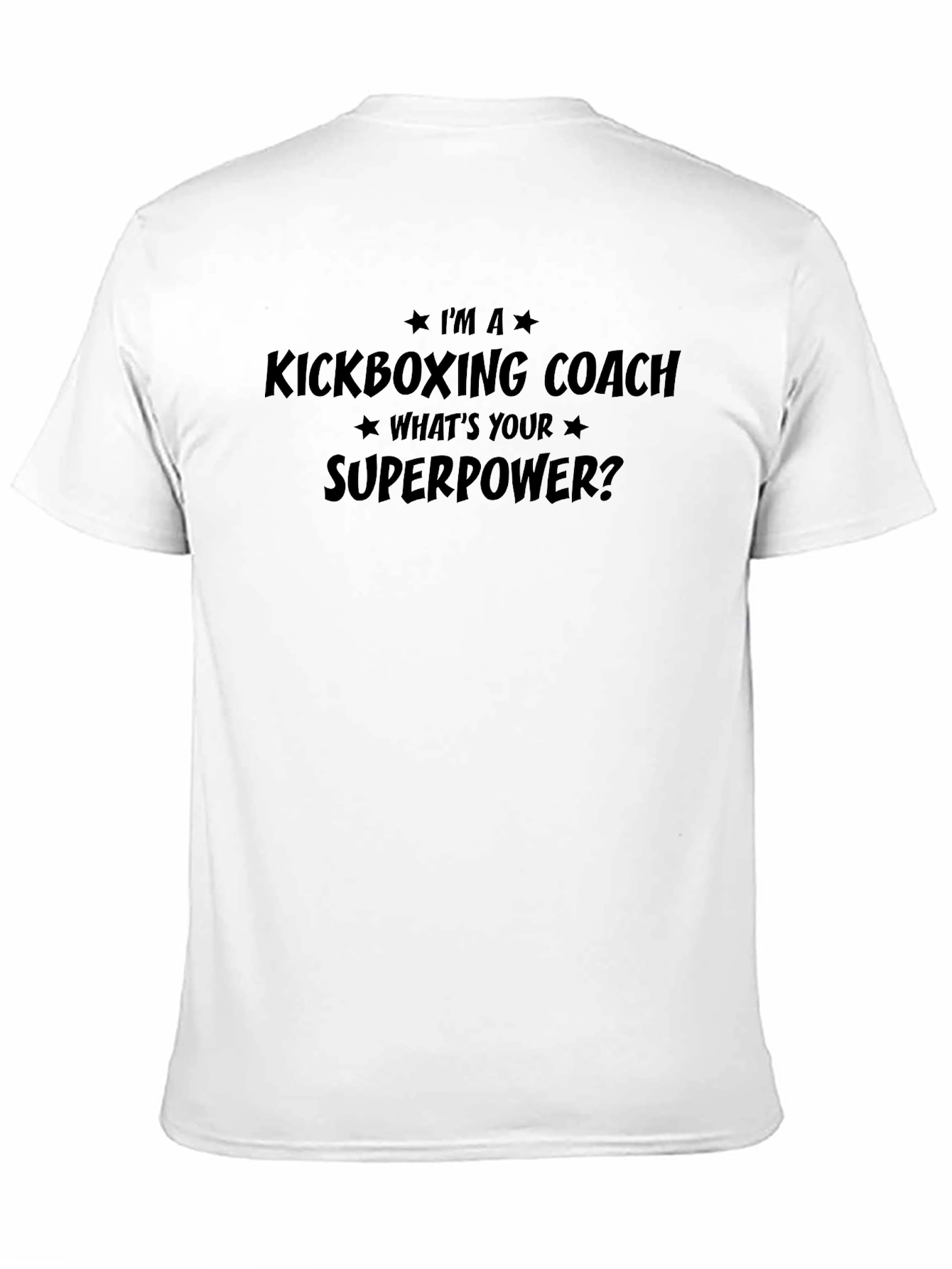 Kickboxing Coach Superpower Black T-Shirt