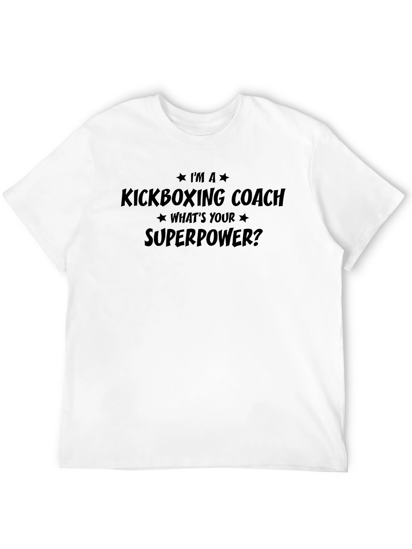 Kickboxing Coach Superpower Black T-Shirt