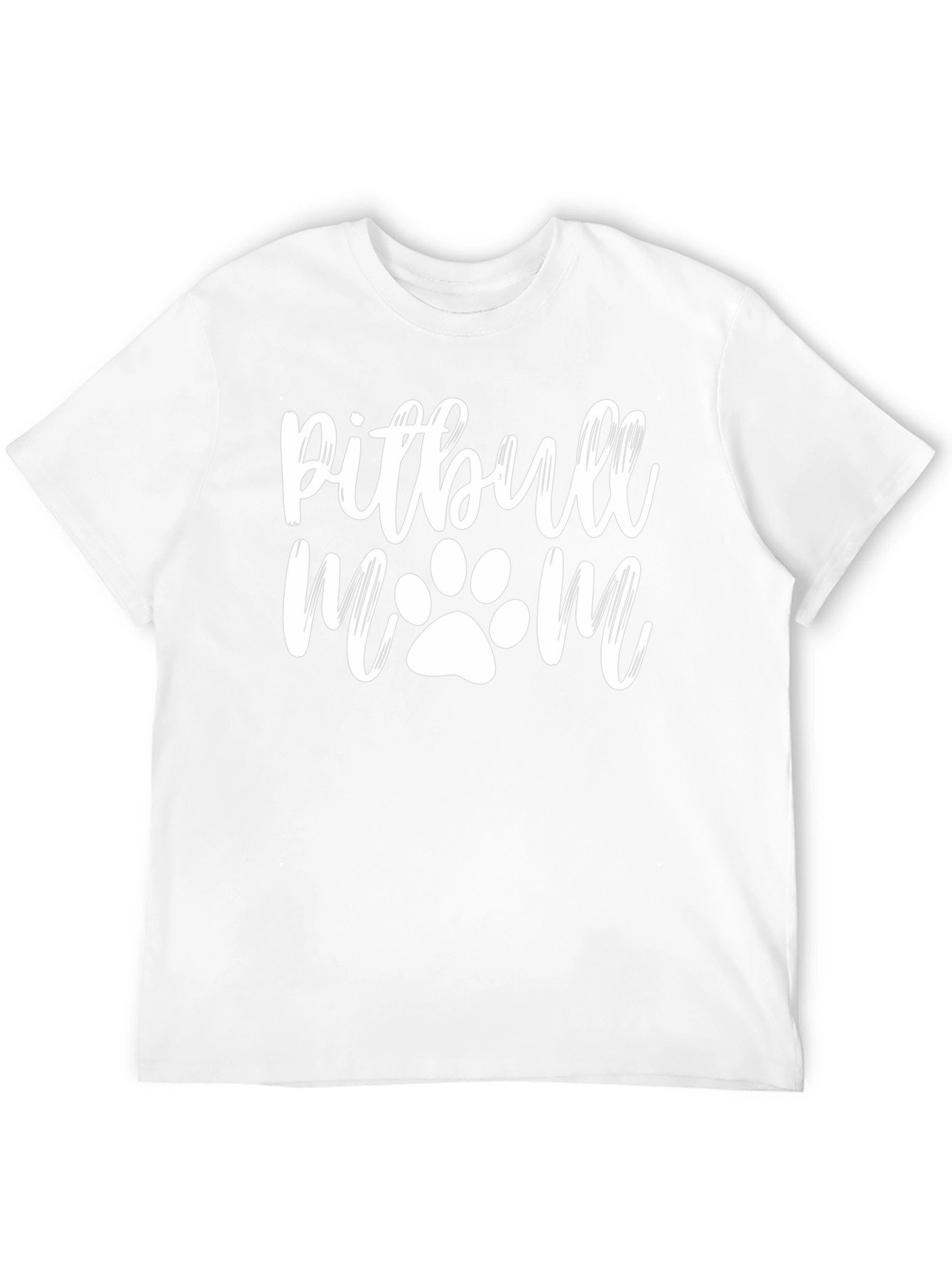 Pitbull Mom T-Shirt Dog Paw Print Graphic Tee