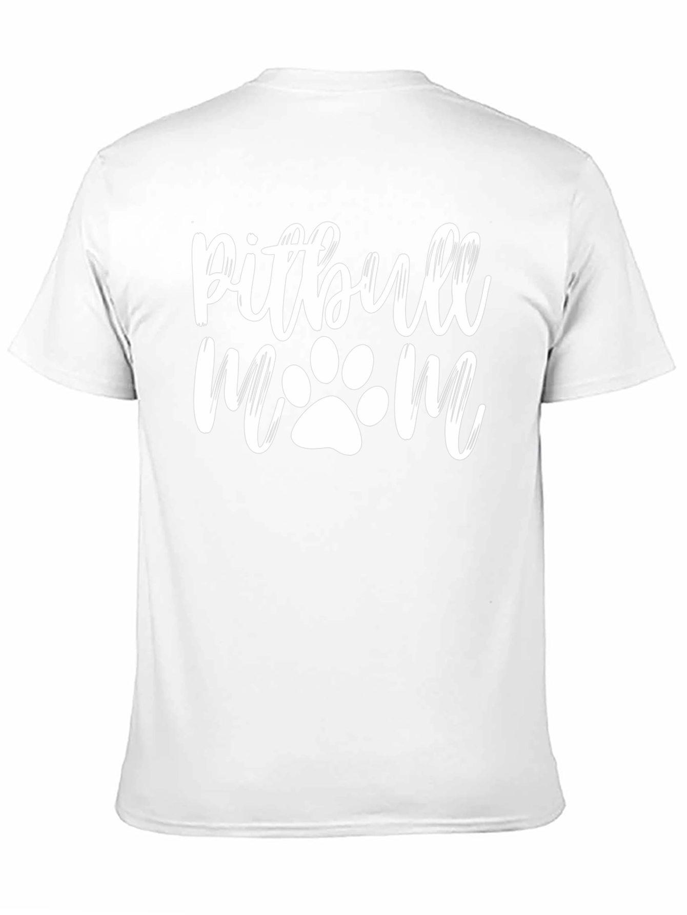Pitbull Mom T-Shirt Dog Paw Print Graphic Tee