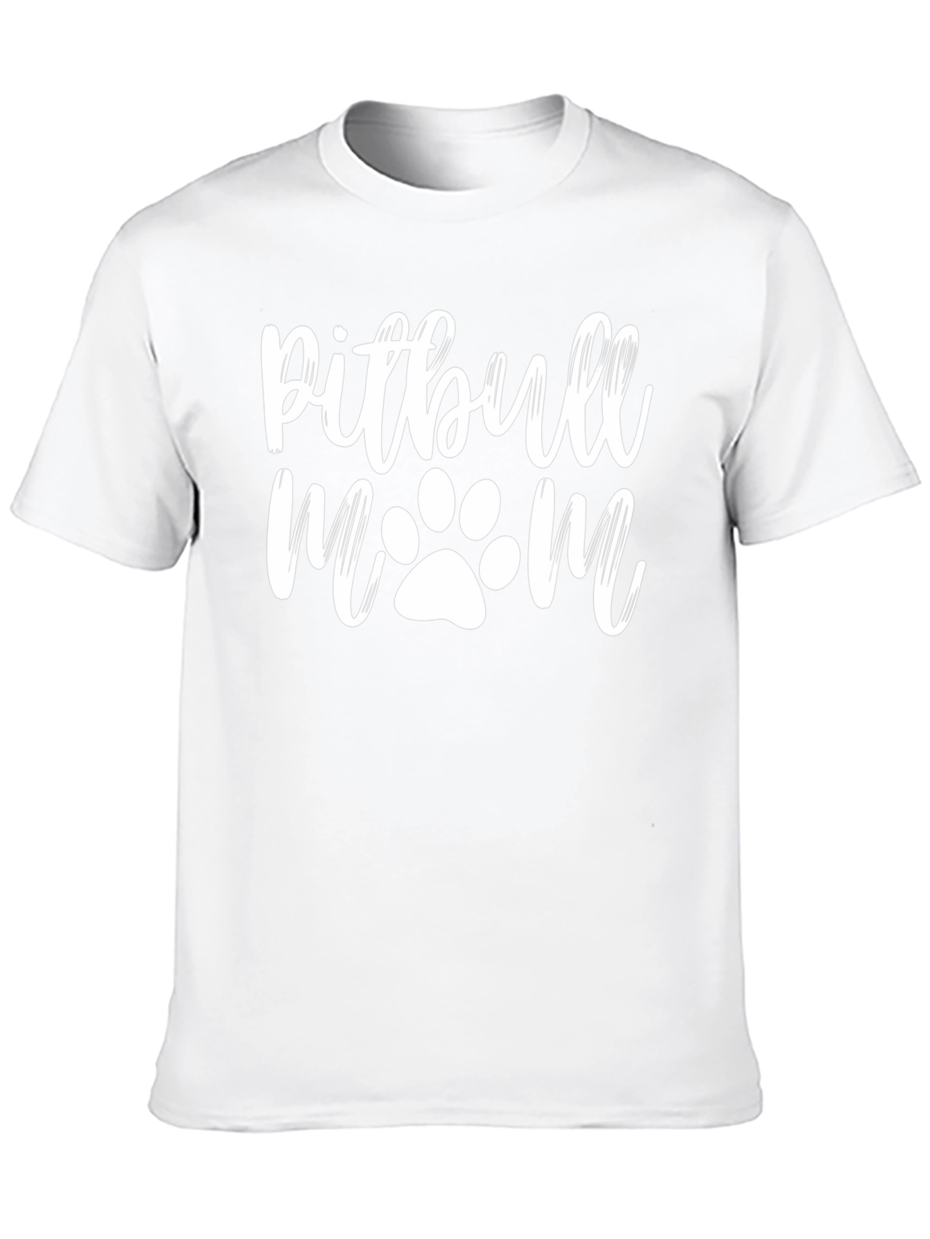 Pitbull Mom T-Shirt Dog Paw Print Graphic Tee