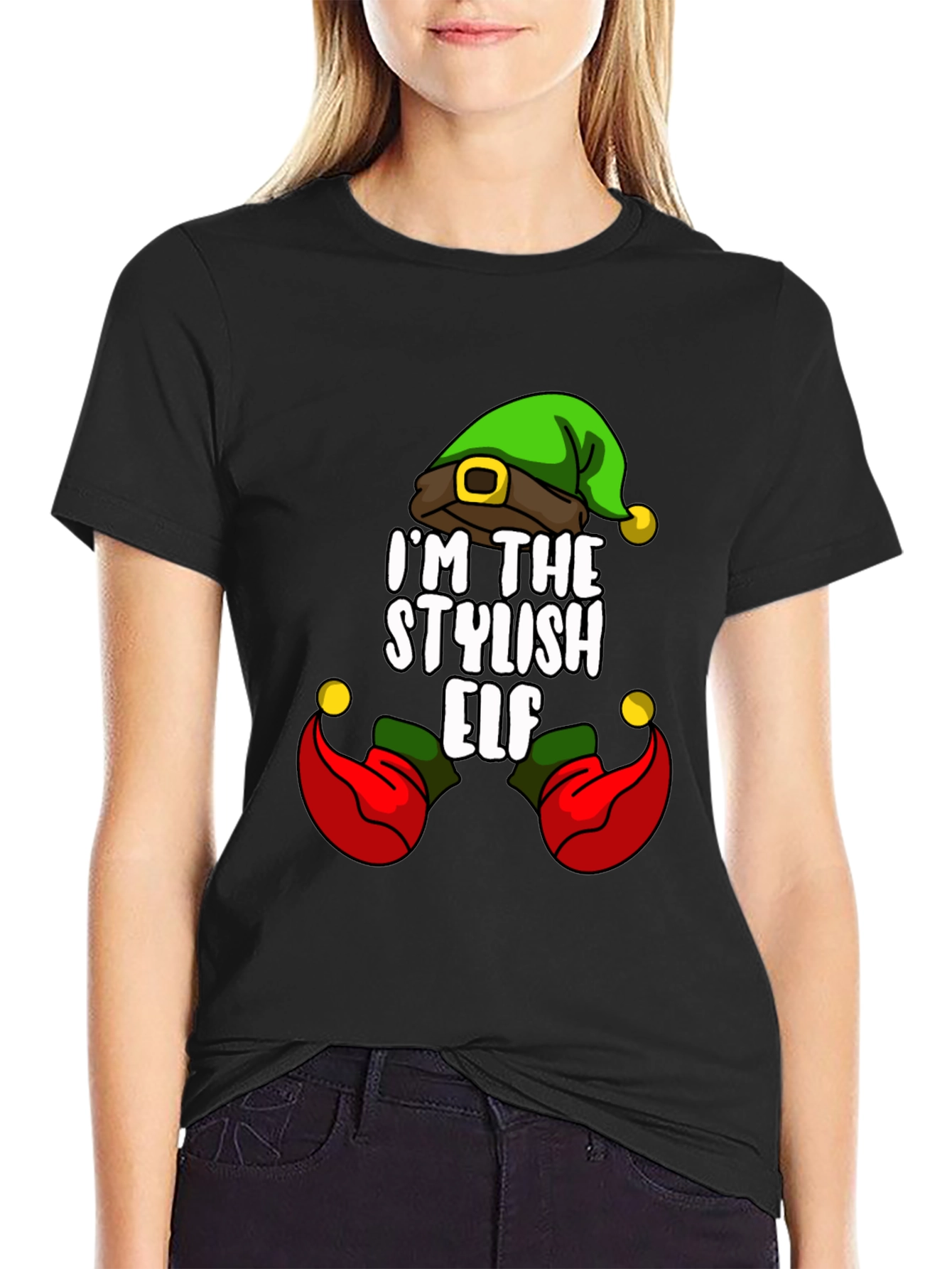Stylish Elf T-Shirt - Holiday Fun
