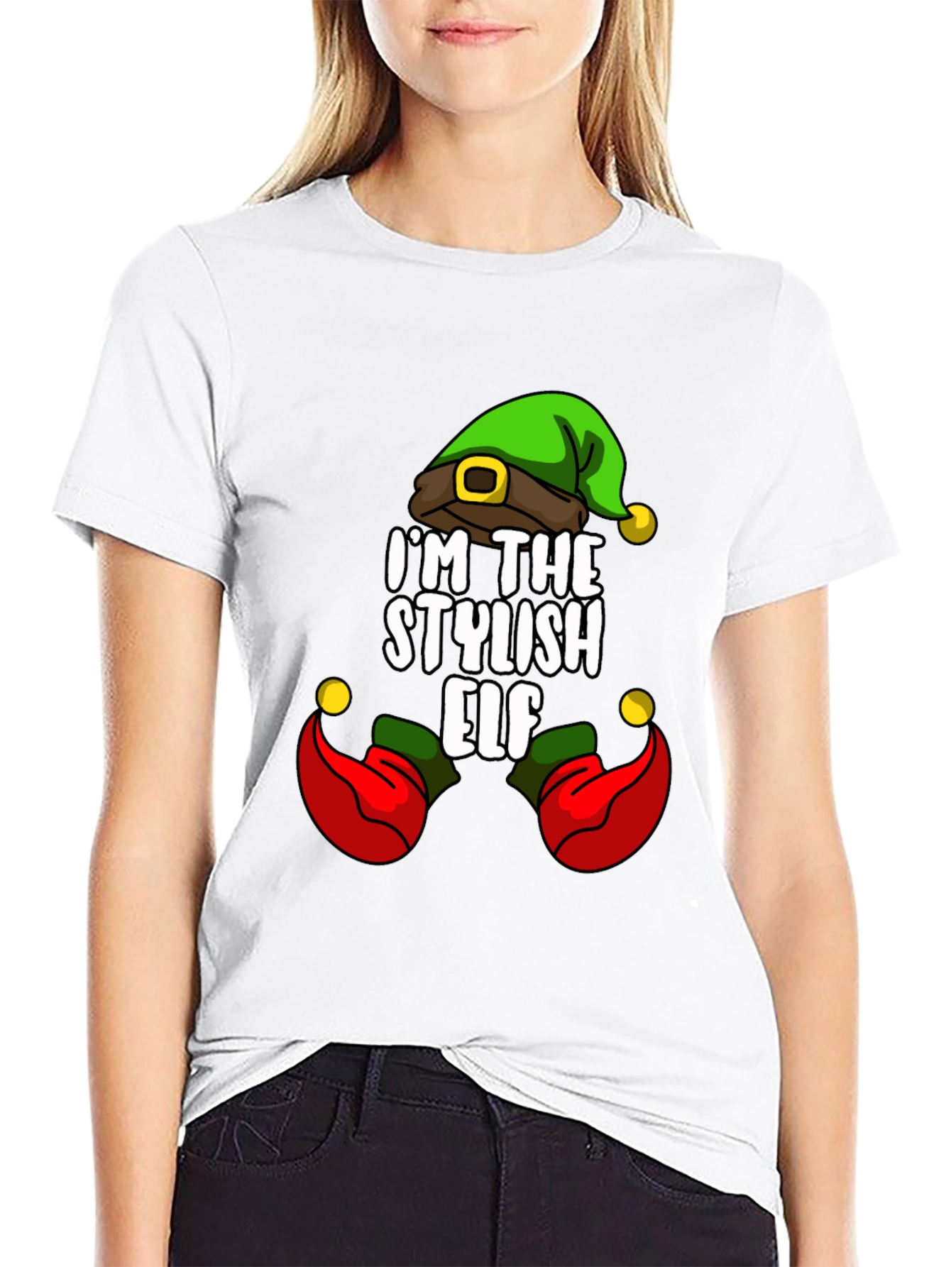 Stylish Elf T-Shirt - Holiday Fun