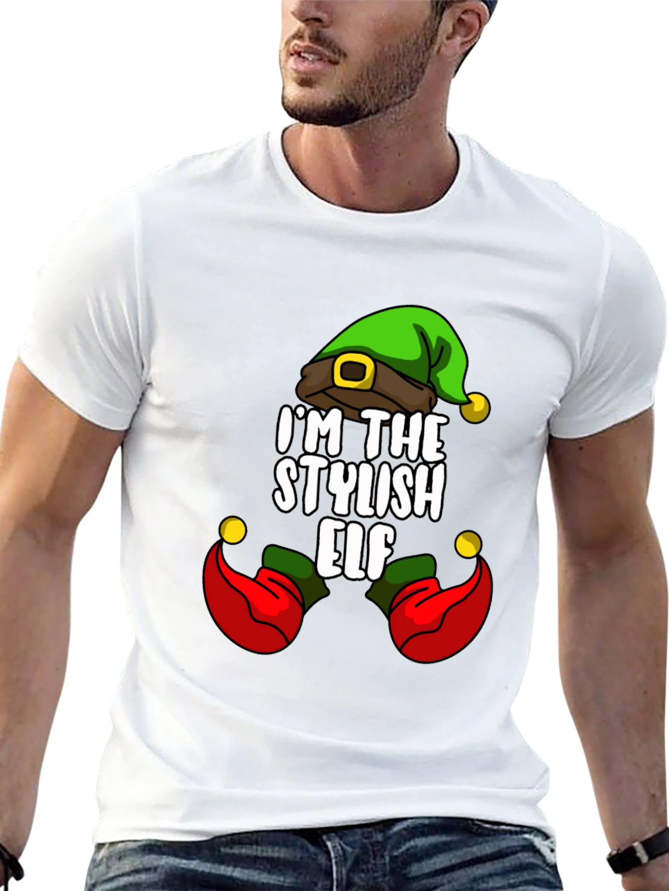 Stylish Elf T-Shirt - Holiday Fun